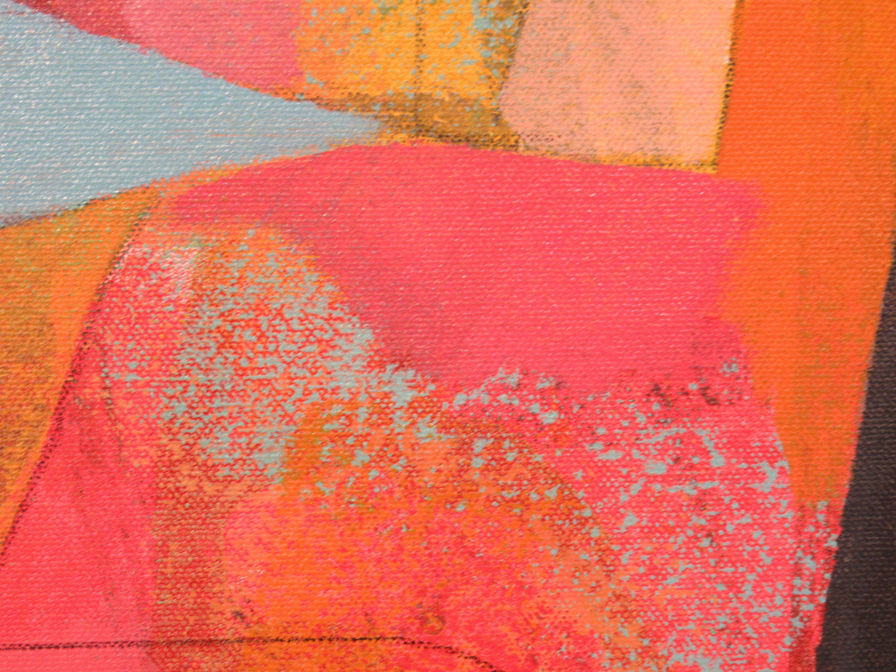 Live It&Up, Pittura, Acrilico su tela - Abstract Painting Marrone di Hal Mayforth