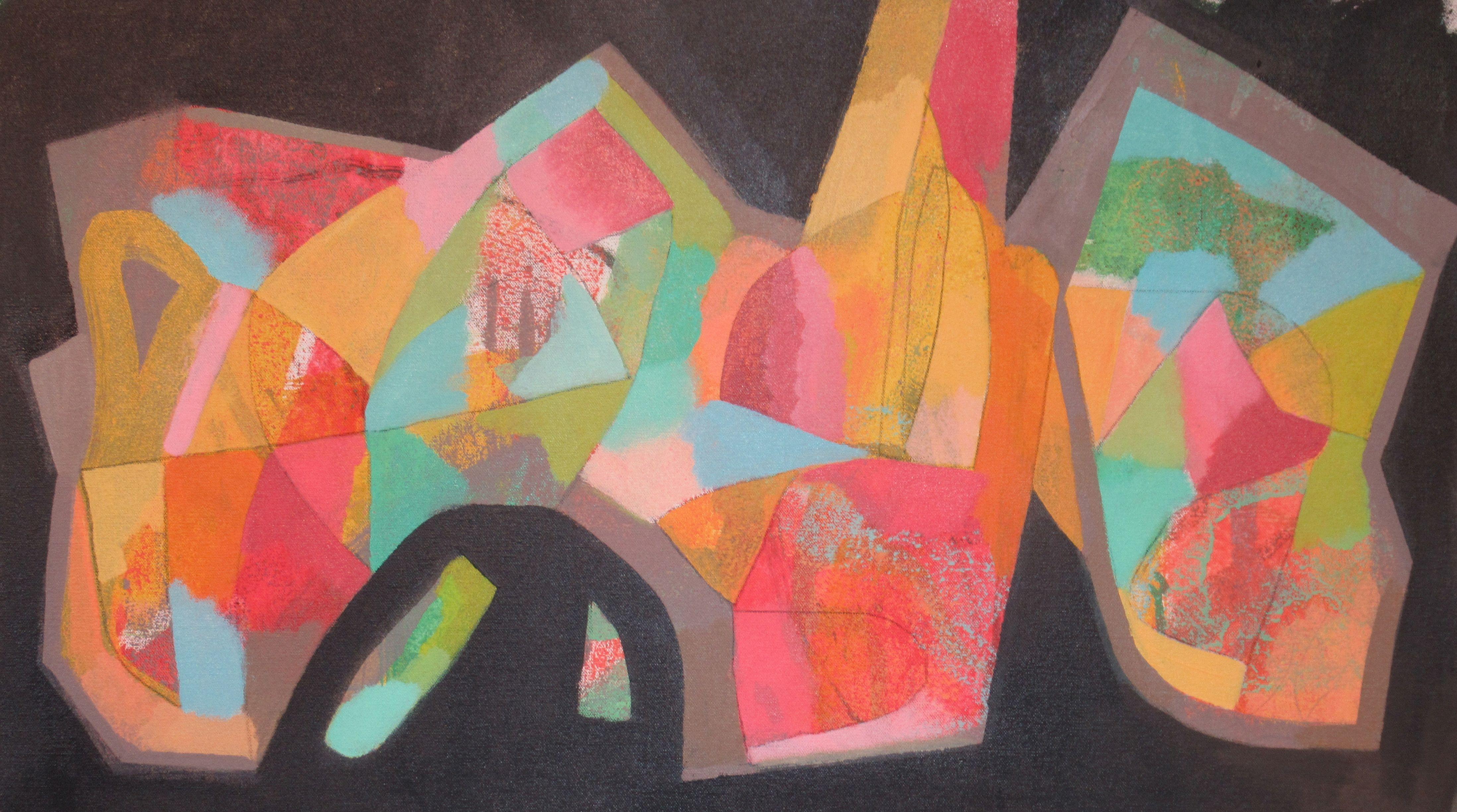 Abstract Painting di Hal Mayforth - Live It&Up, Pittura, Acrilico su tela