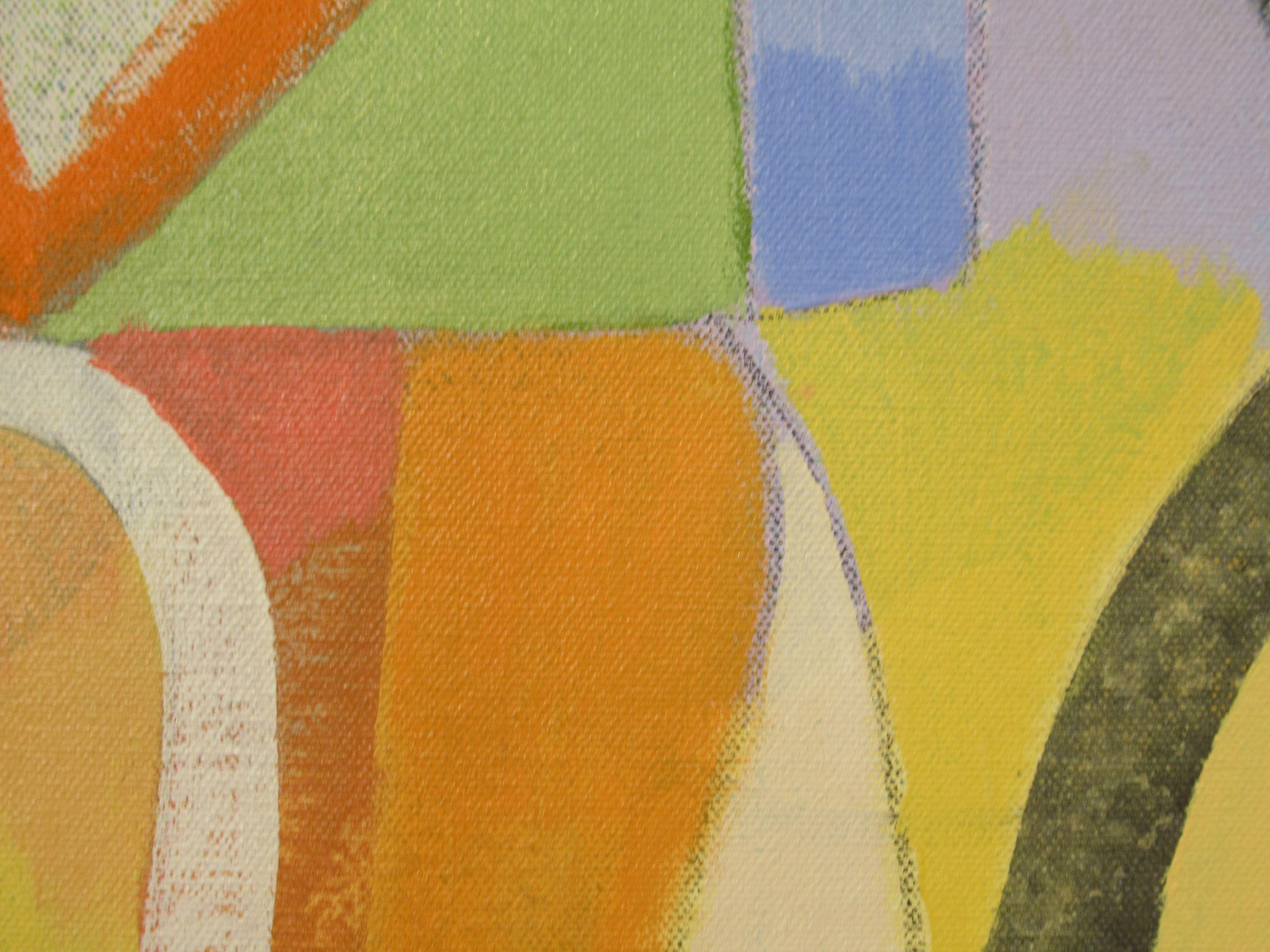 Perso nel cortile, Pittura, Acrilico su tela - Painting di Hal Mayforth