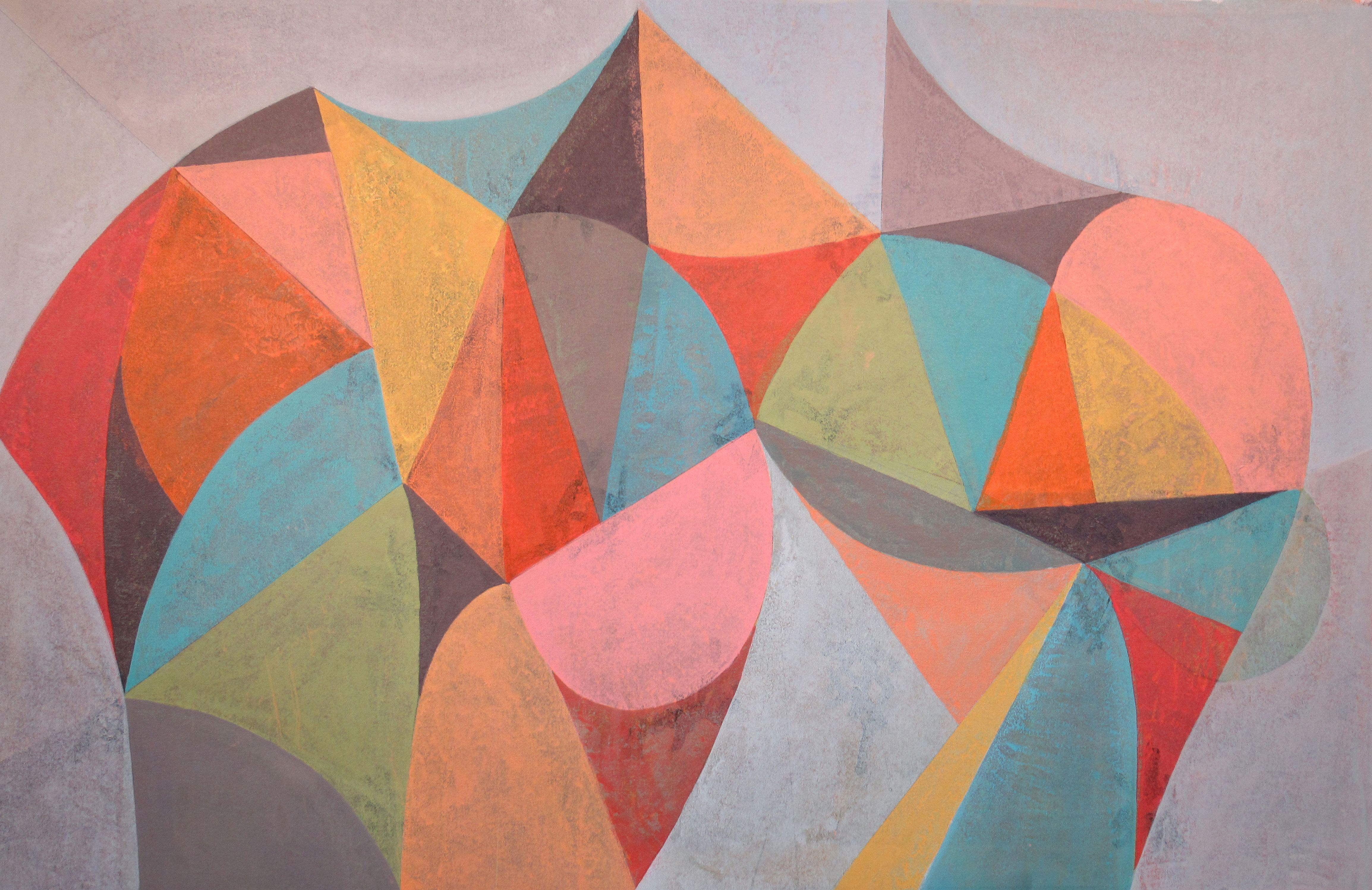 Abstract Painting di Hal Mayforth - Masquerade, Pittura, Acrilico su tela