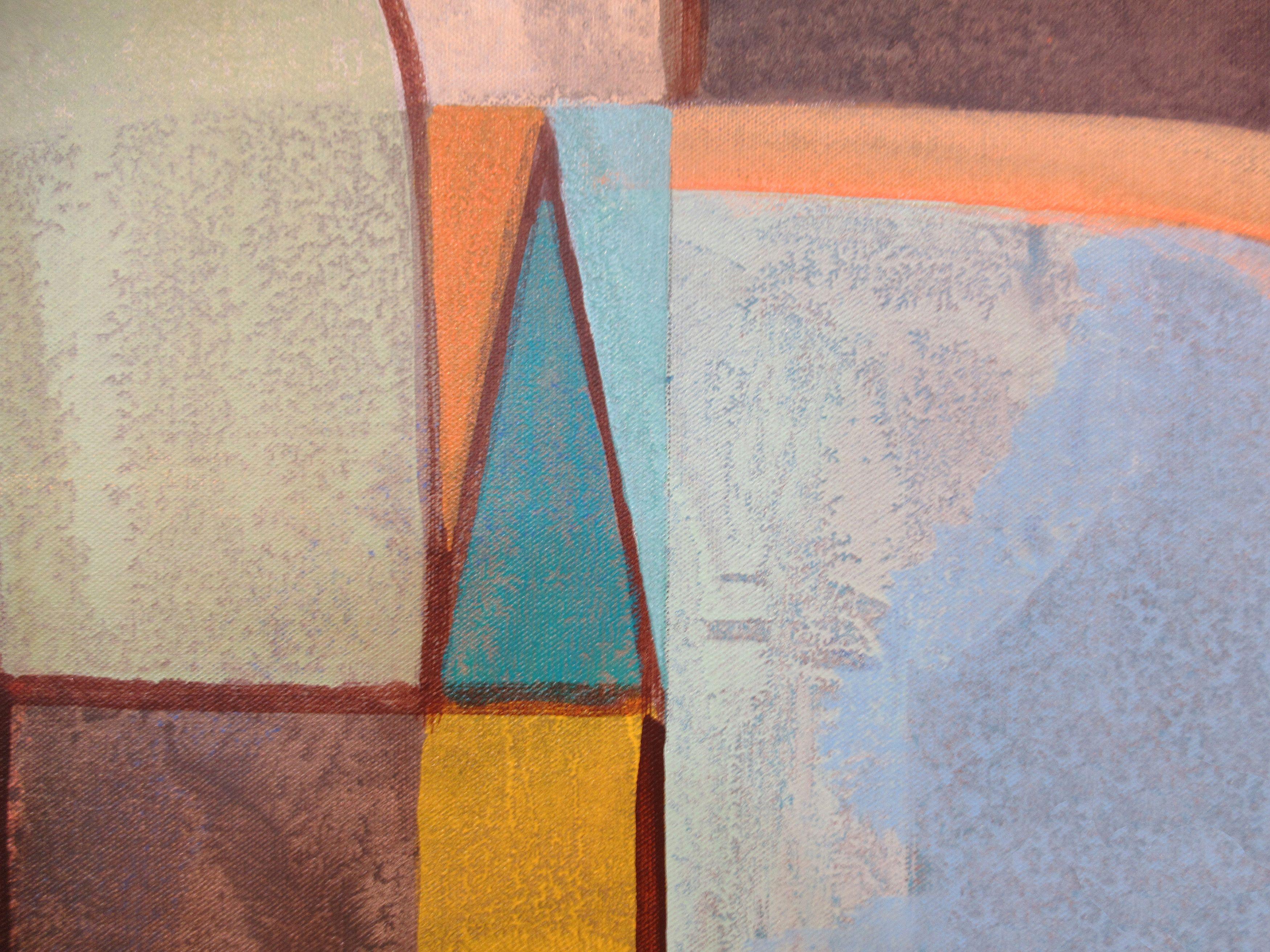Meet Me on the Rooftop, Pittura, Acrilico su tela - Painting Astratto di Hal Mayforth