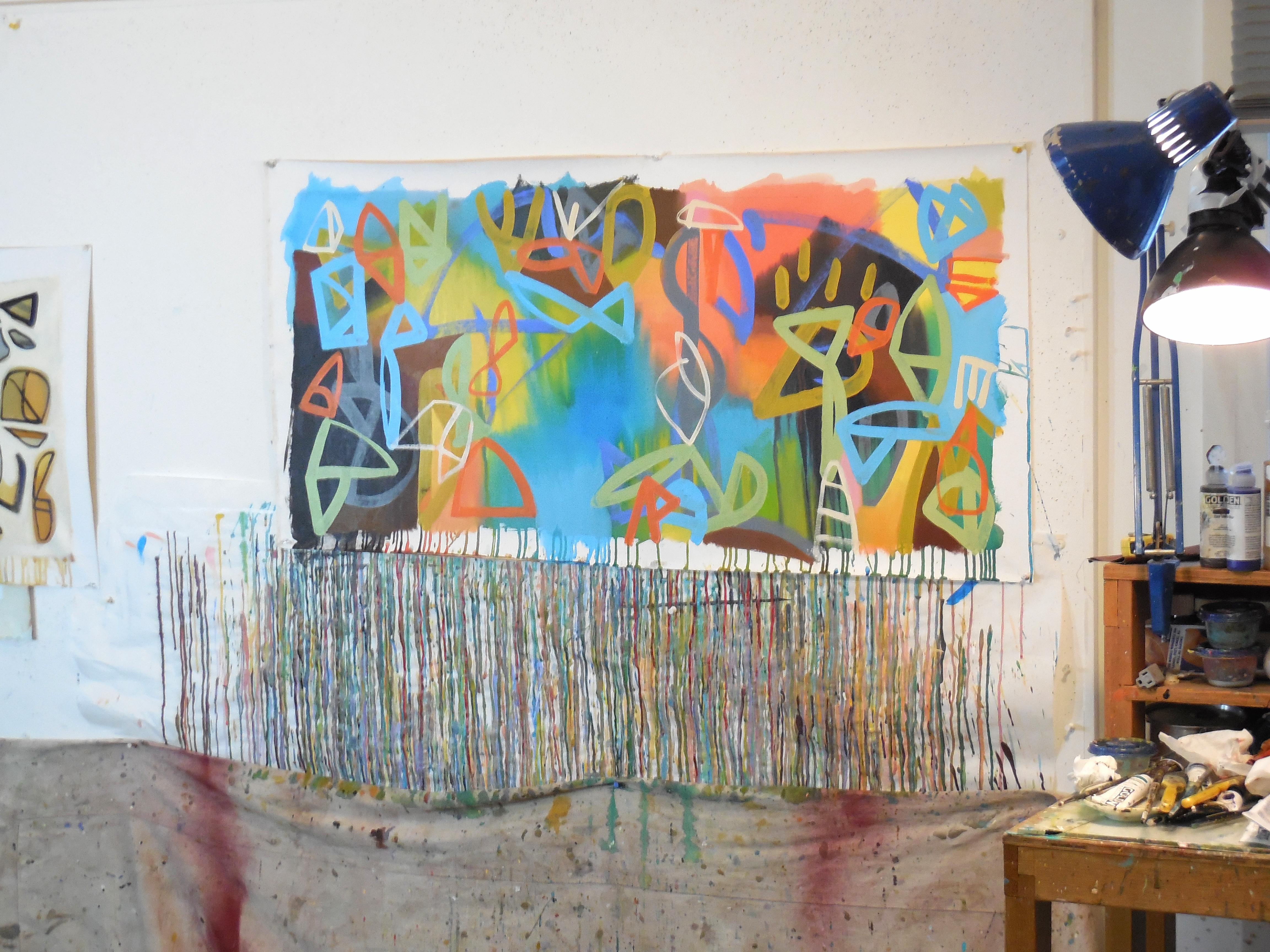 Allodola, Pittura, Acrilico su tela - Painting di Hal Mayforth