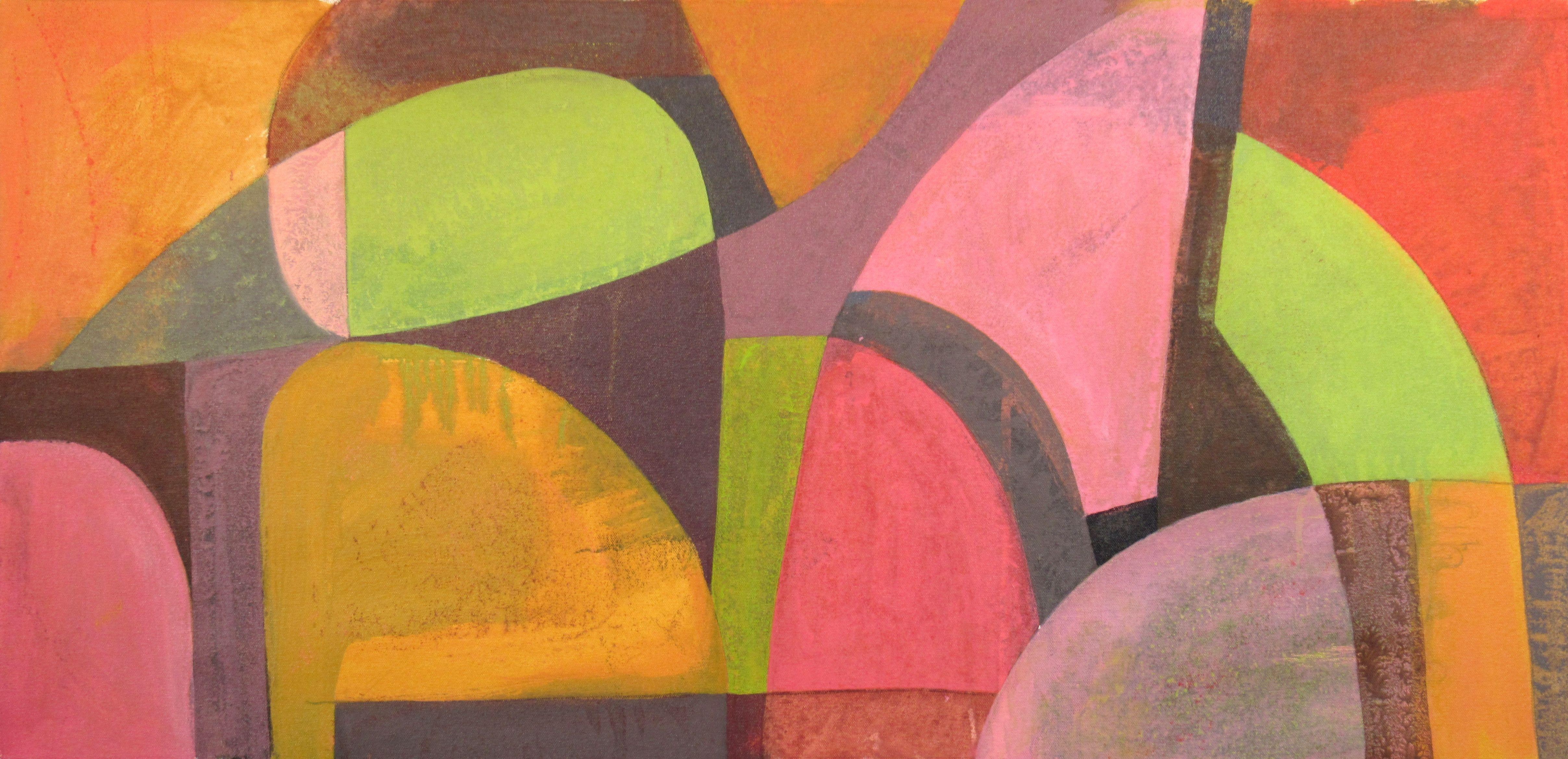 Abstract Painting de Hal Mayforth - Pasado misterioso, Pintura, Acrílico sobre lienzo