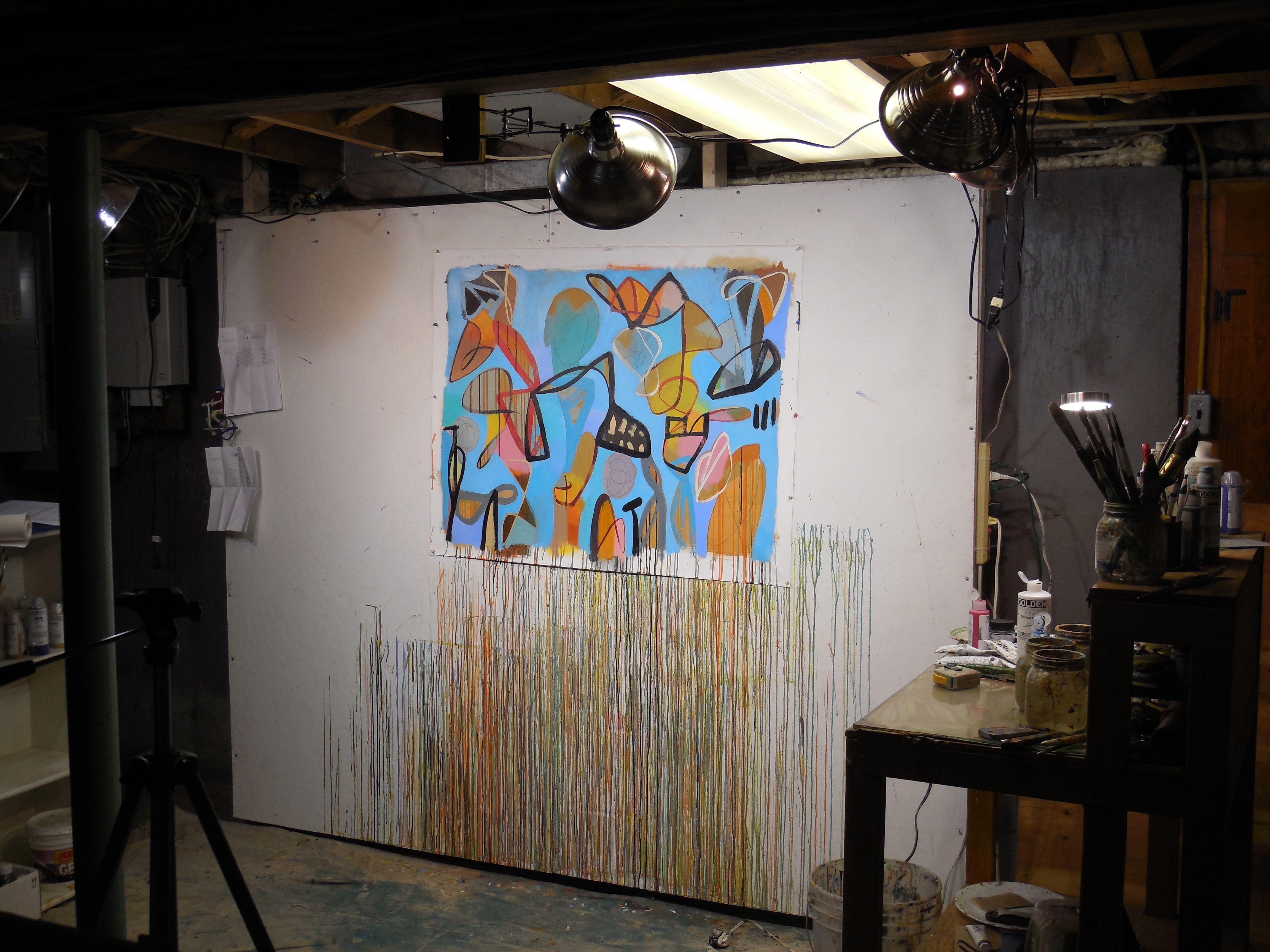 Nexus, Pittura, Acrilico su tela - Painting di Hal Mayforth