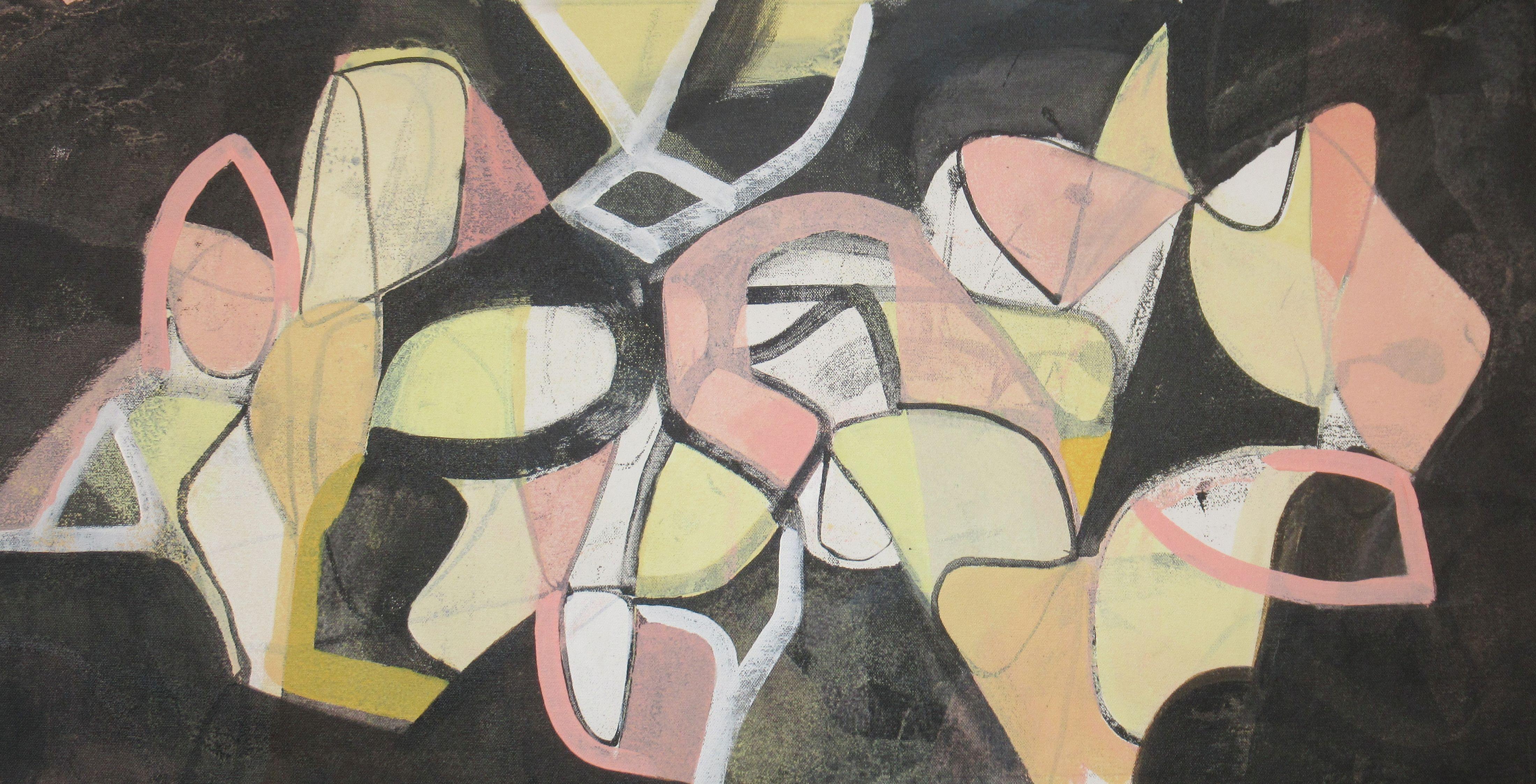 Hal Mayforth Abstract Painting - Night Owl, Painting, Acrylic on Canvas