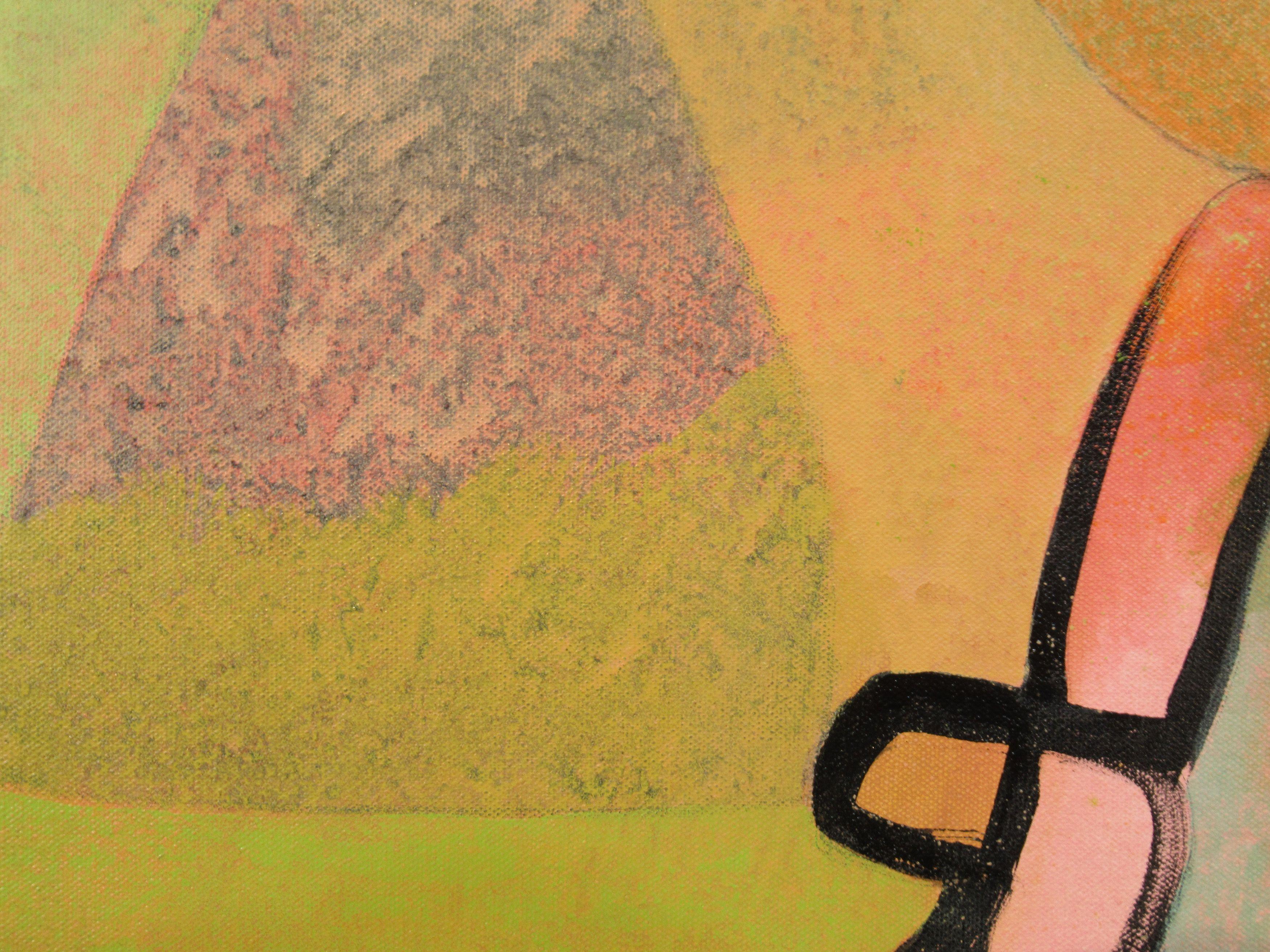 No Fair Peeking, Pittura, Acrilico su tela - Painting di Hal Mayforth