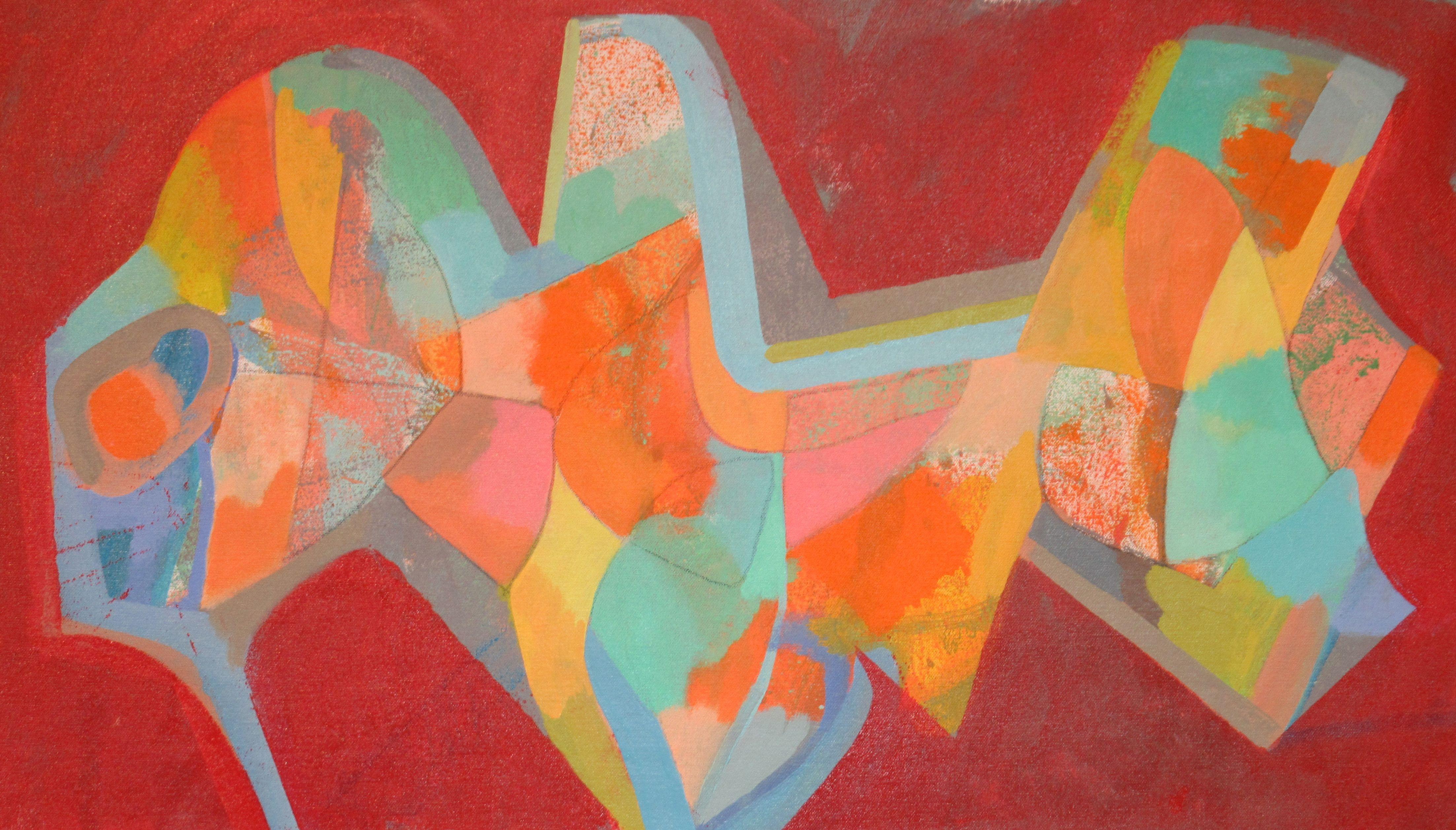 Hal Mayforth Abstract Painting - Now Is Not the Time, Painting, Acrylic on Canvas