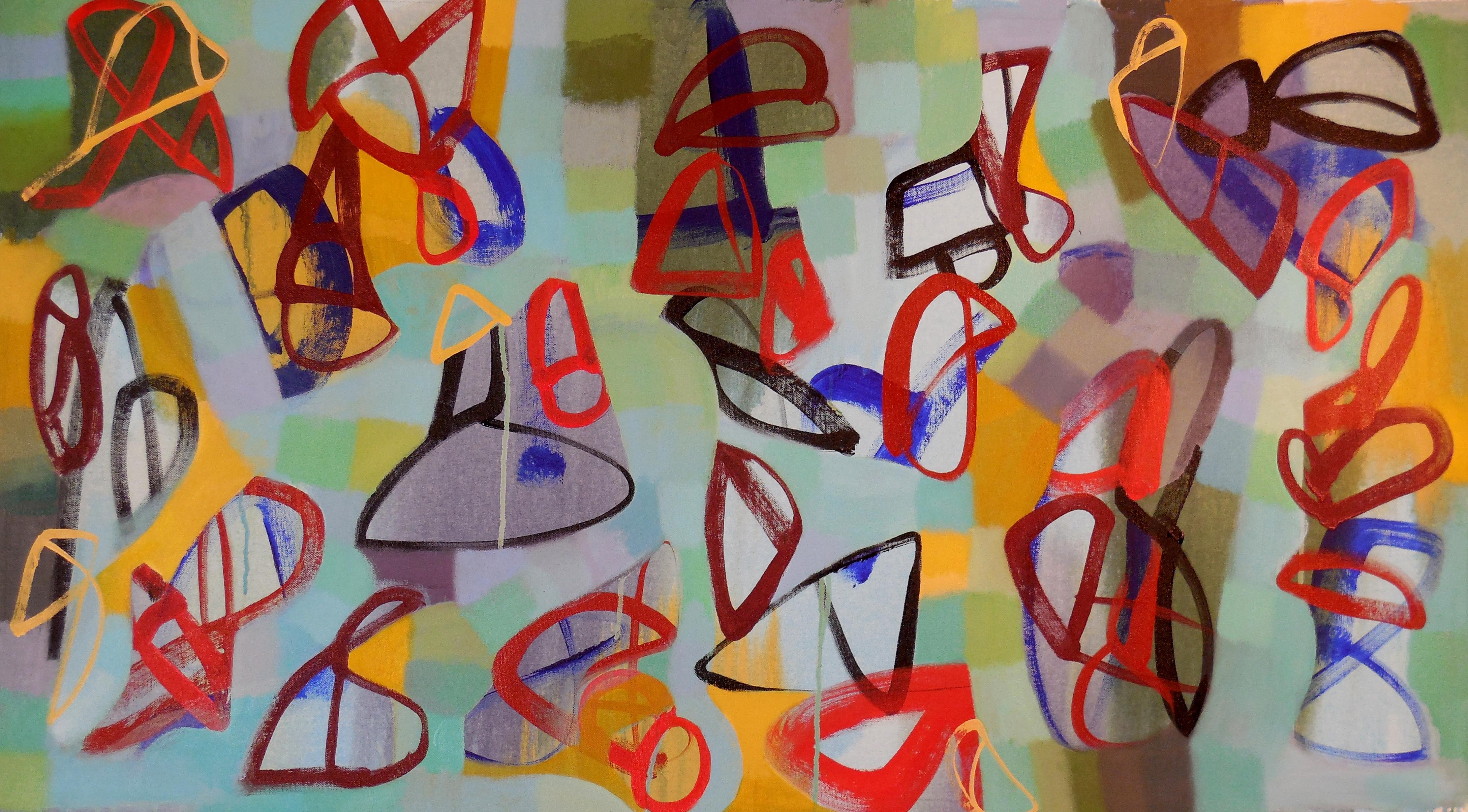 Abstract Painting di Hal Mayforth - Nuit Blanche, Pittura, Acrilico su tela