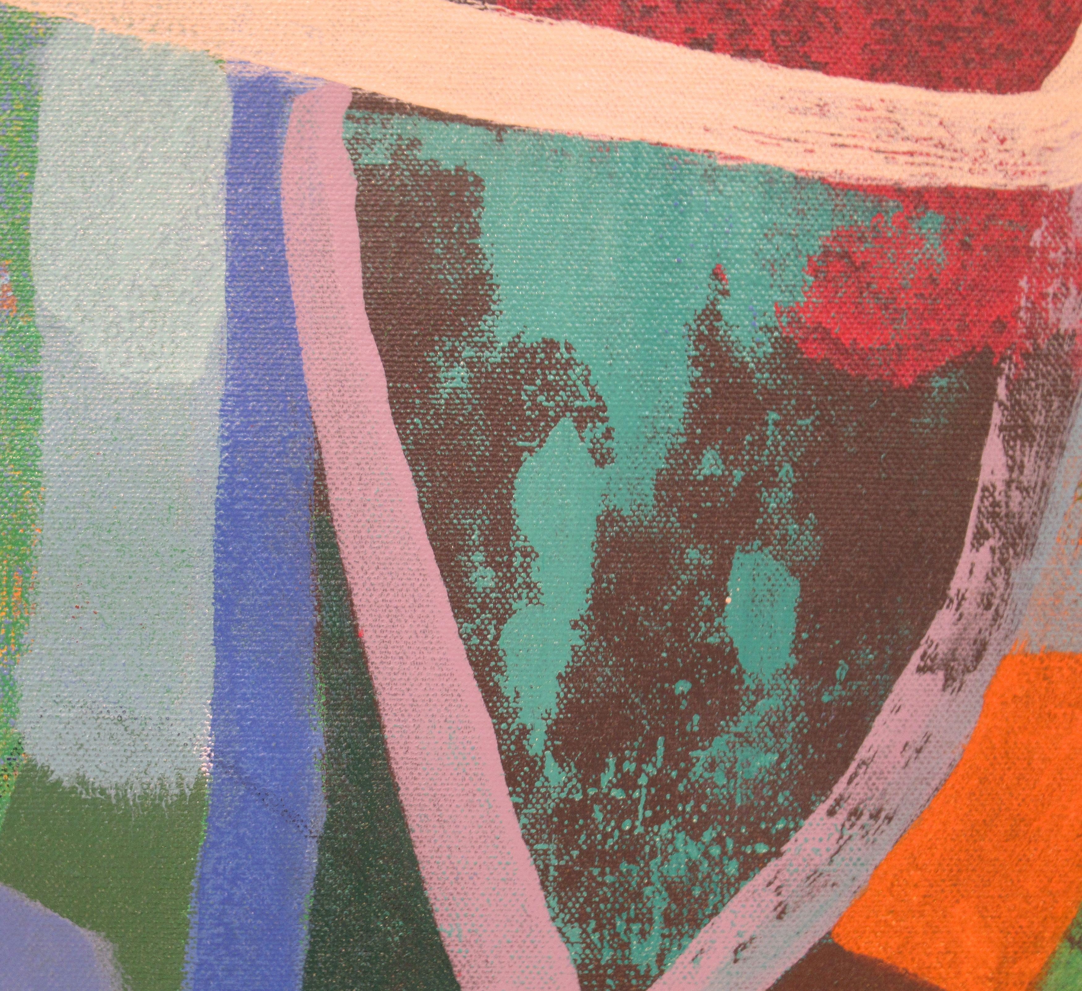 Una volta troppo spesso, Pittura, Acrilico su tela - Abstract Painting Marrone di Hal Mayforth