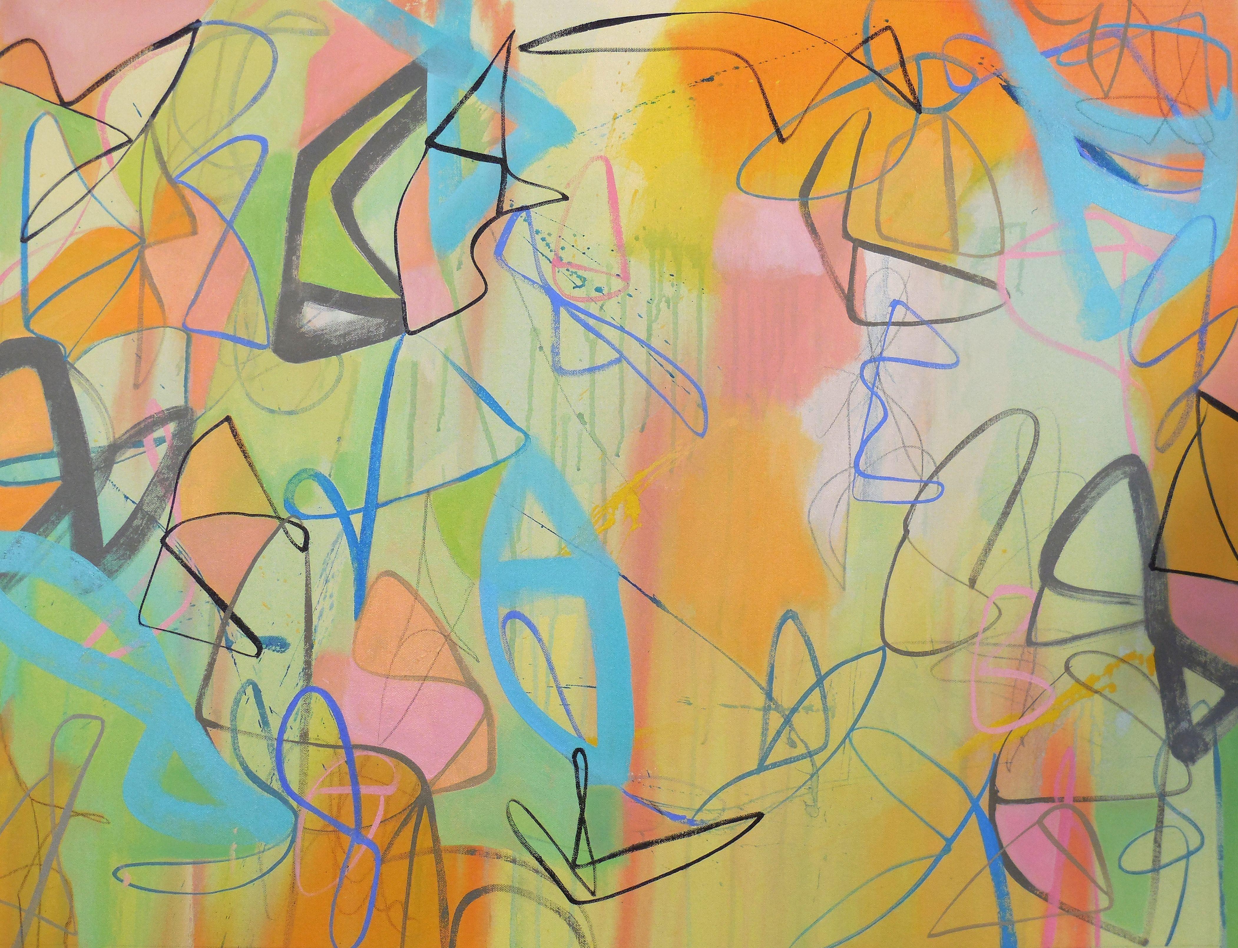 Abstract Painting di Hal Mayforth - Parfait, Pittura, Acrilico su tela