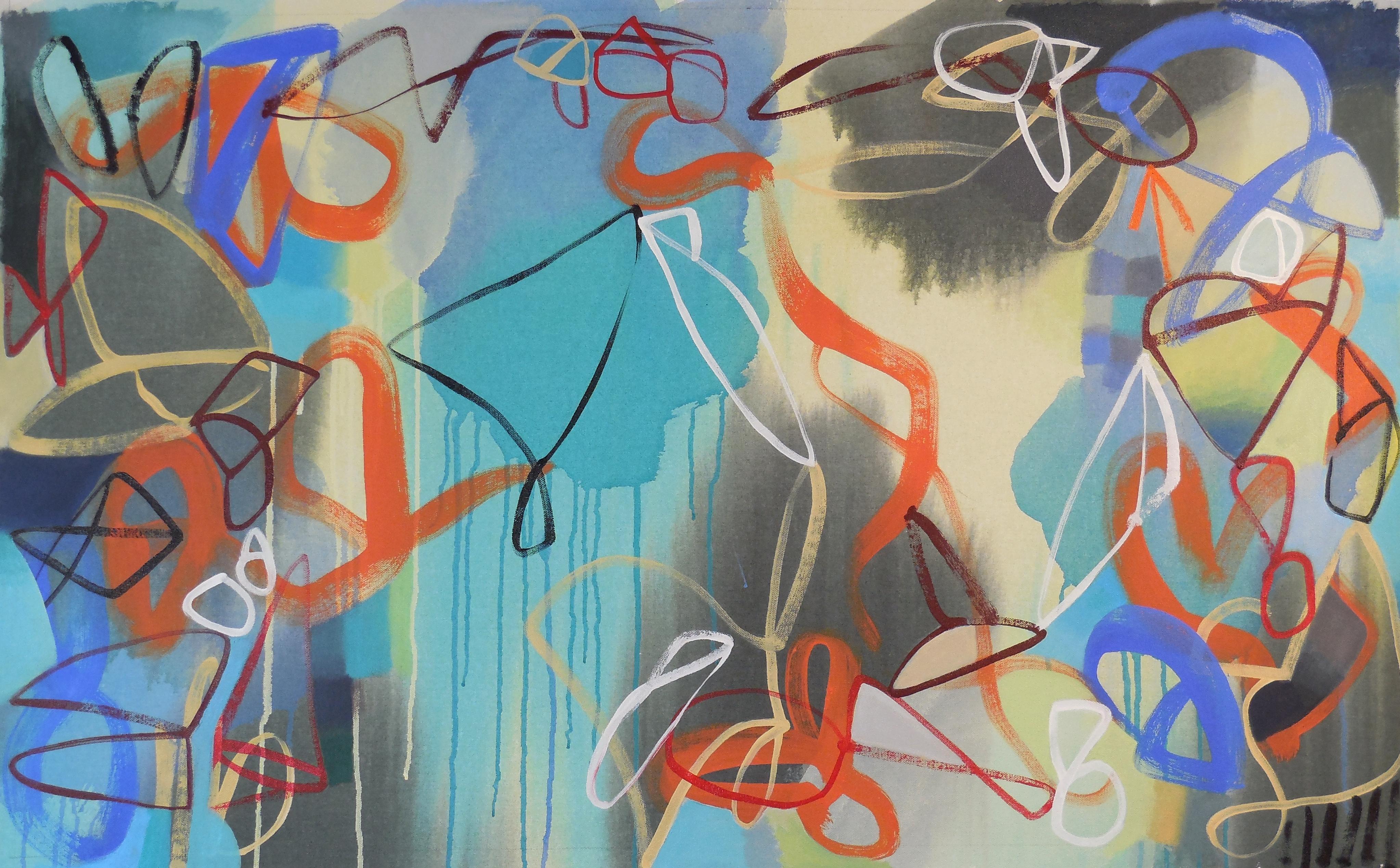 Abstract Painting di Hal Mayforth - Parnassus, Pittura, Acrilico su tela