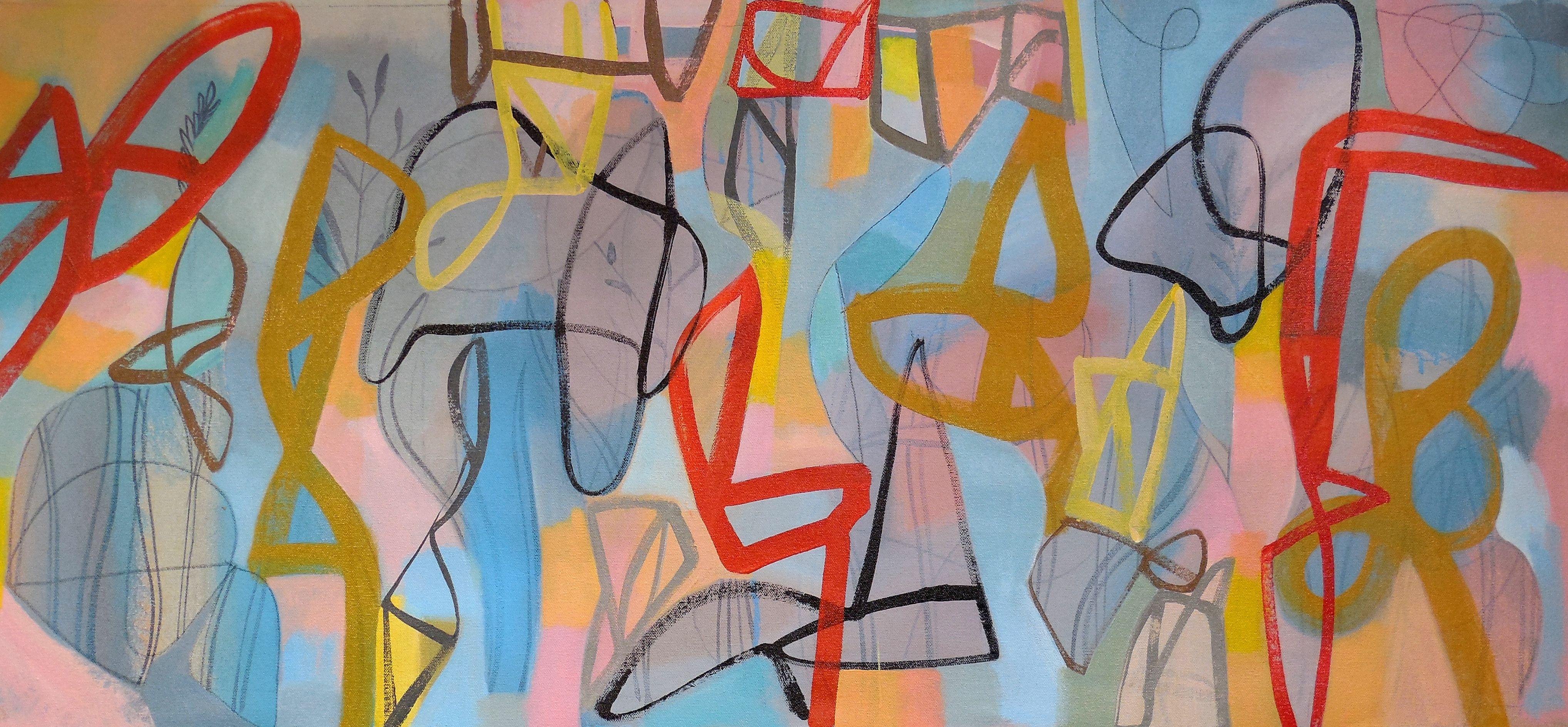 Abstract Painting de Hal Mayforth - Pastoral, Pintura, Acrílico sobre lienzo