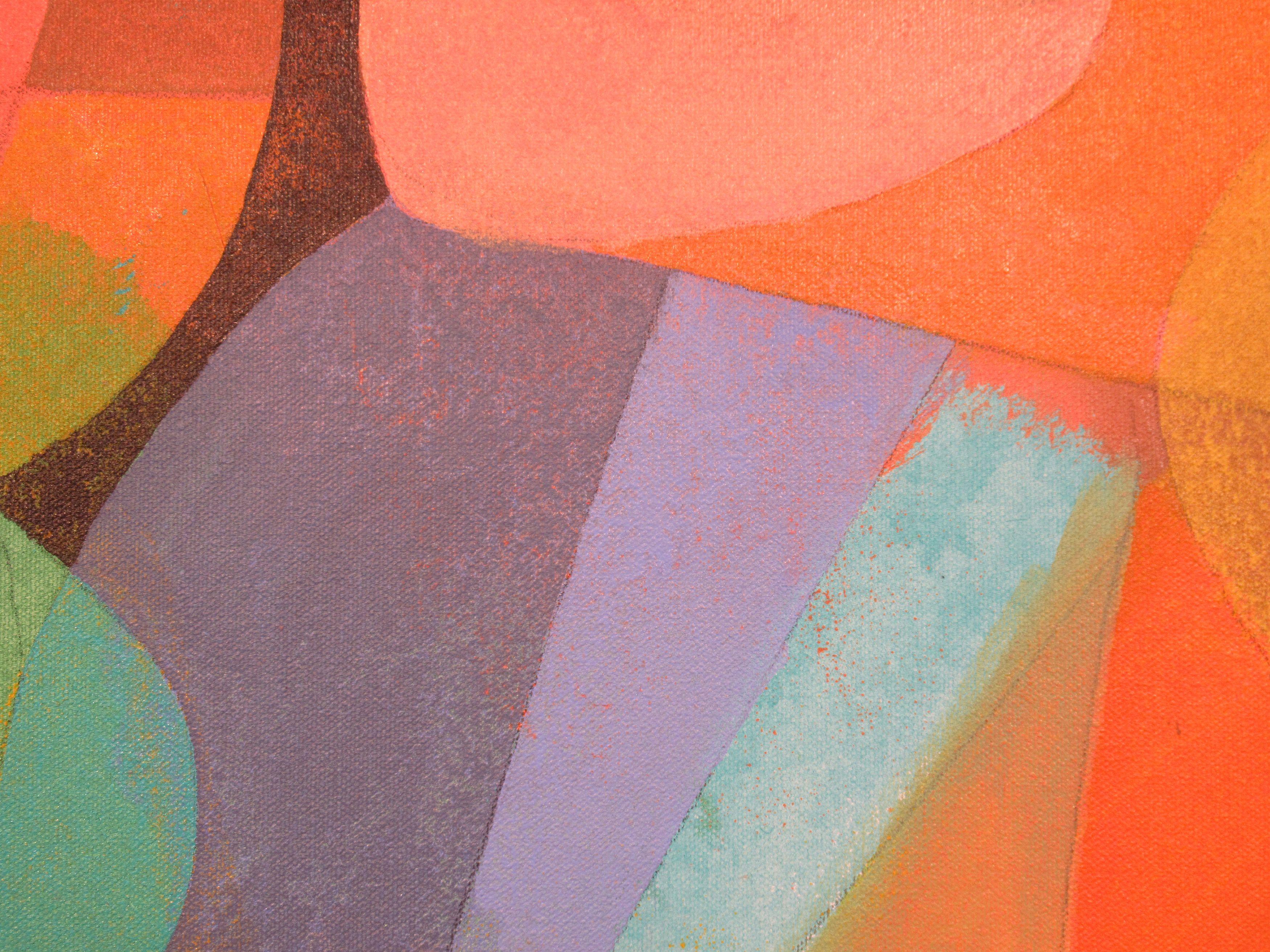 Pocket Change, Painting, Acrylic on Canvas - Brown Abstract Painting by Hal Mayforth