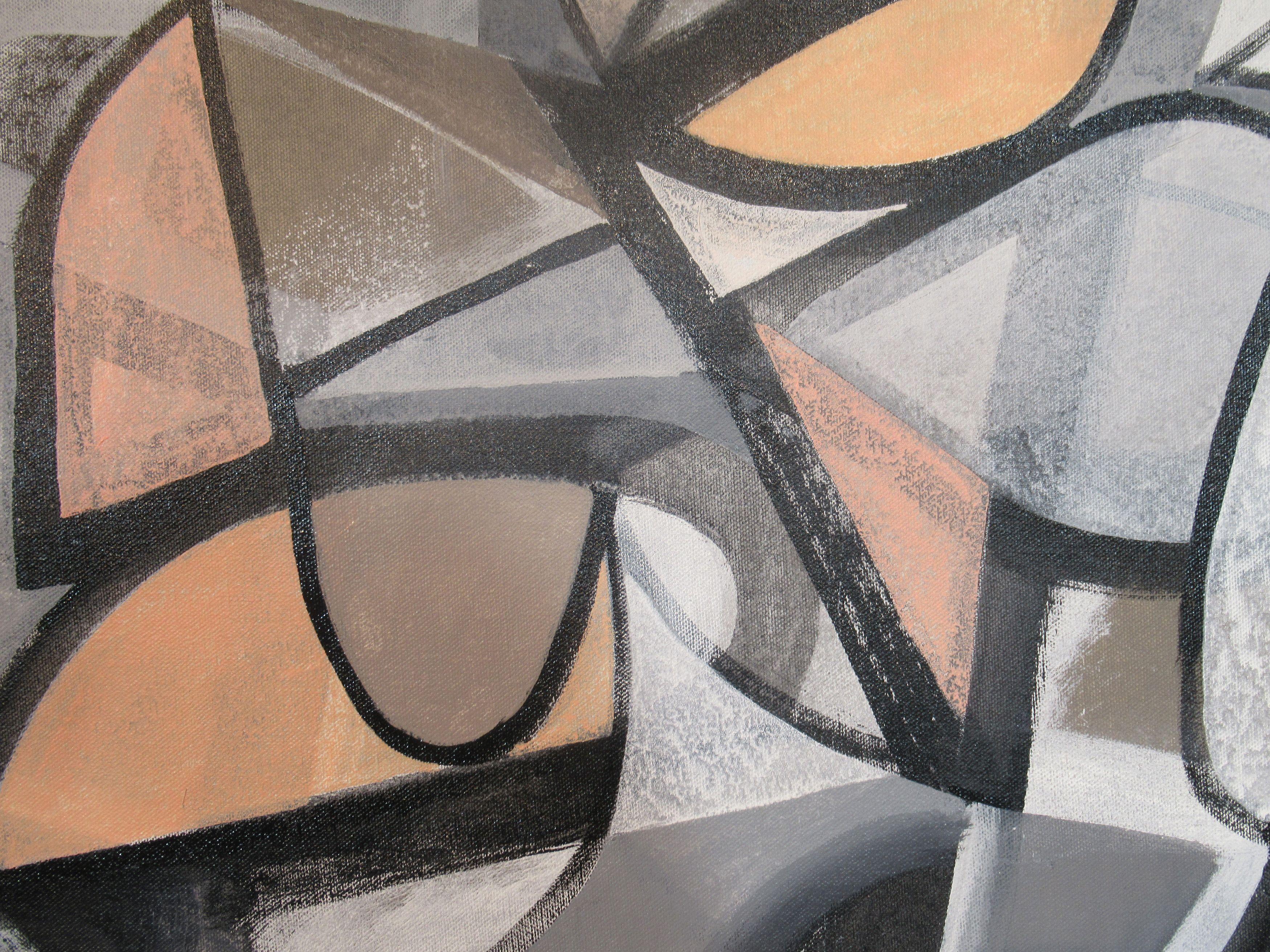 Point Black Nine, Pittura, Acrilico su tela - Painting di Hal Mayforth