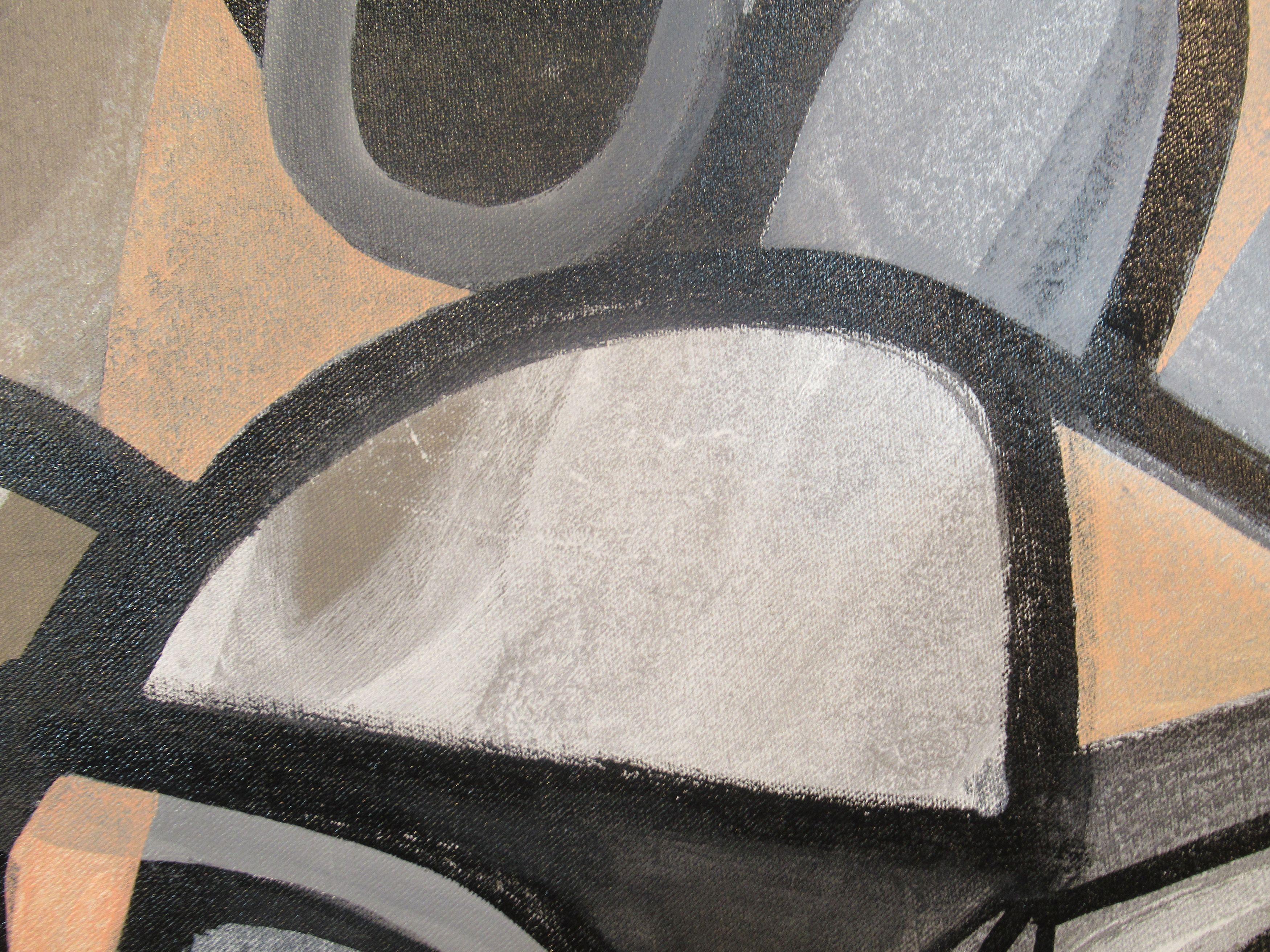Point Black Nine, Pittura, Acrilico su tela - Painting Astratto di Hal Mayforth