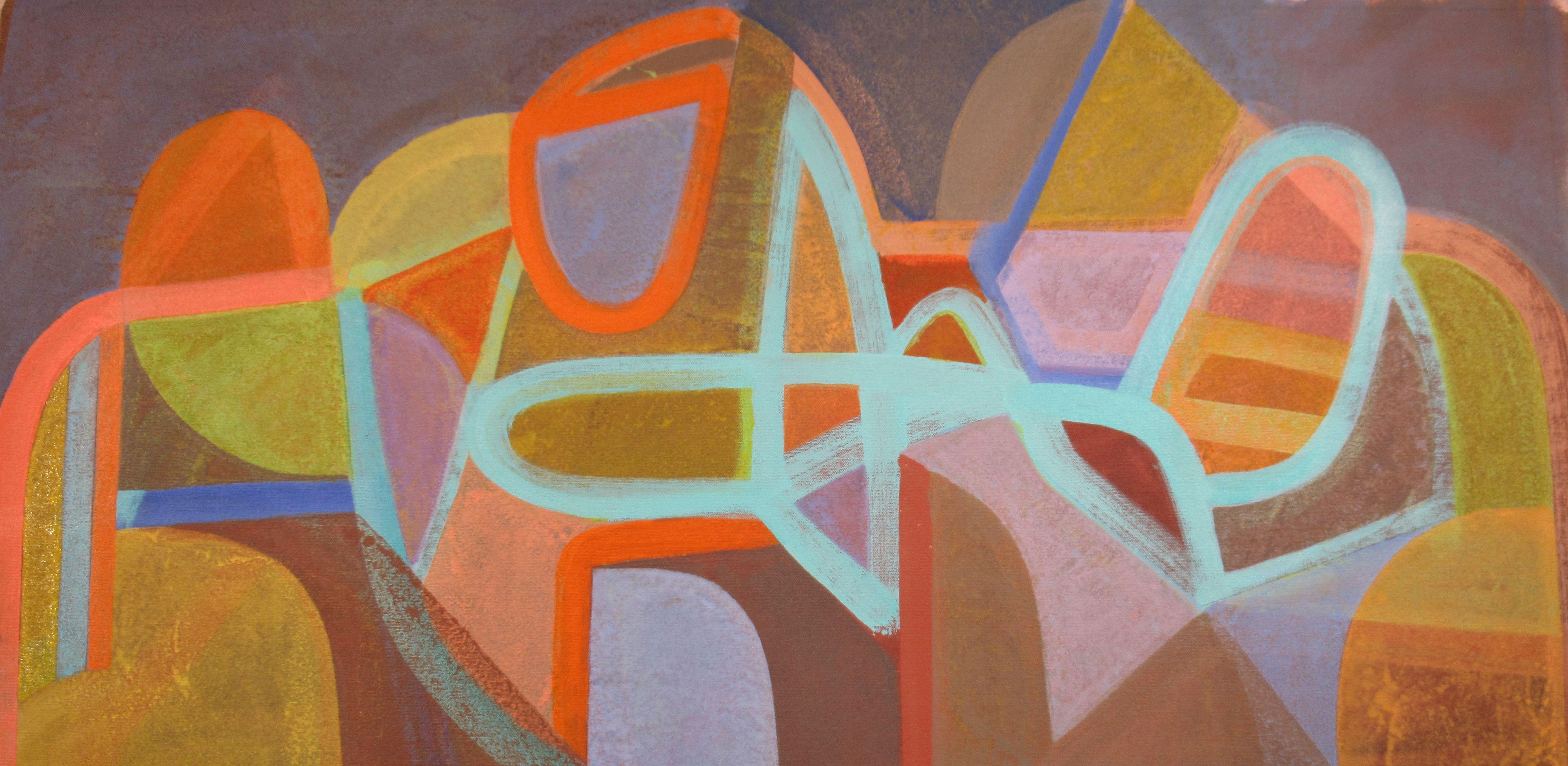 Abstract Painting de Hal Mayforth - Postal de Easy Street, Pintura, Acrílico sobre lienzo