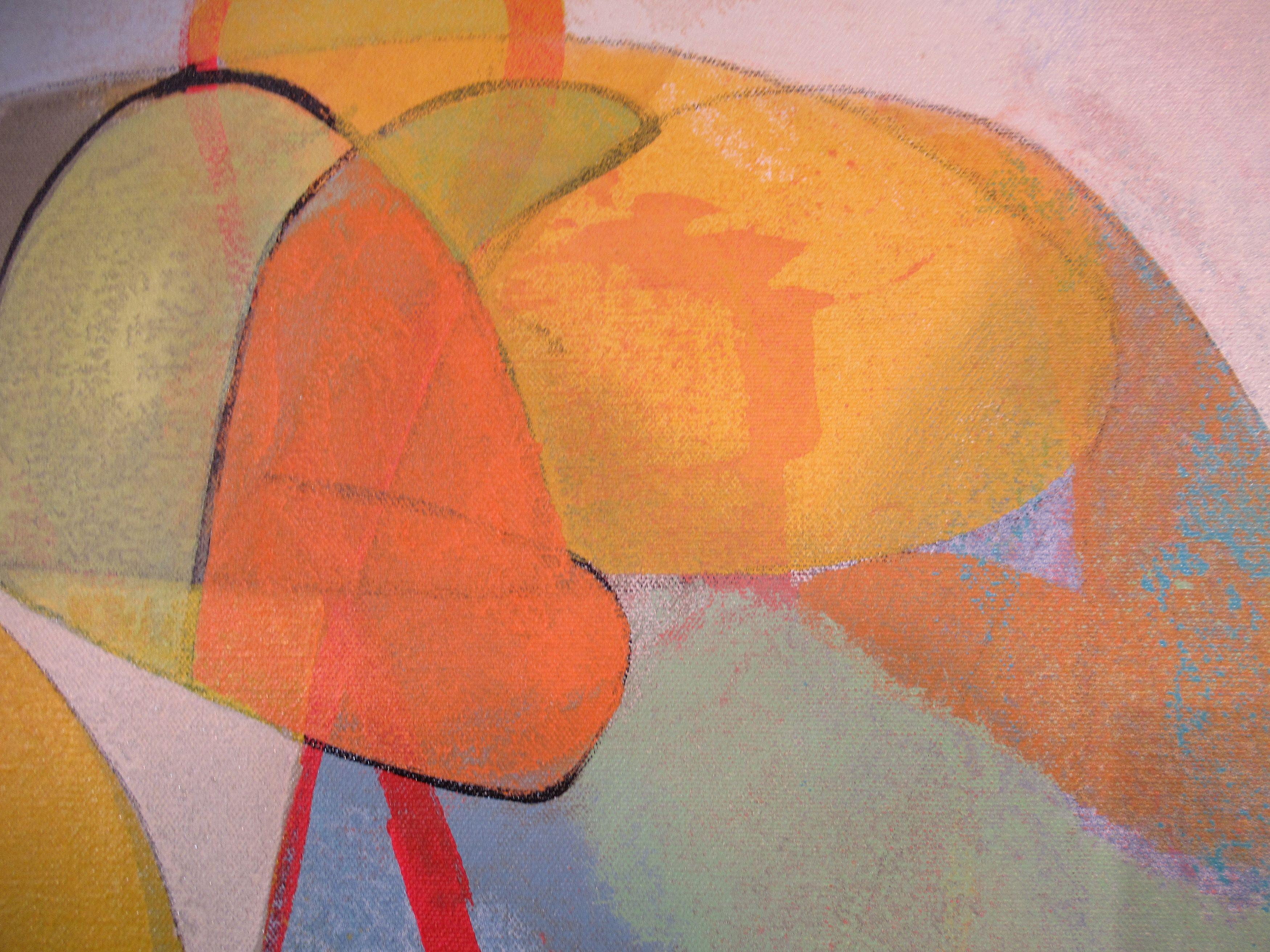 Questions posées et non répondues, peinture, acrylique sur toile - Painting de Hal Mayforth
