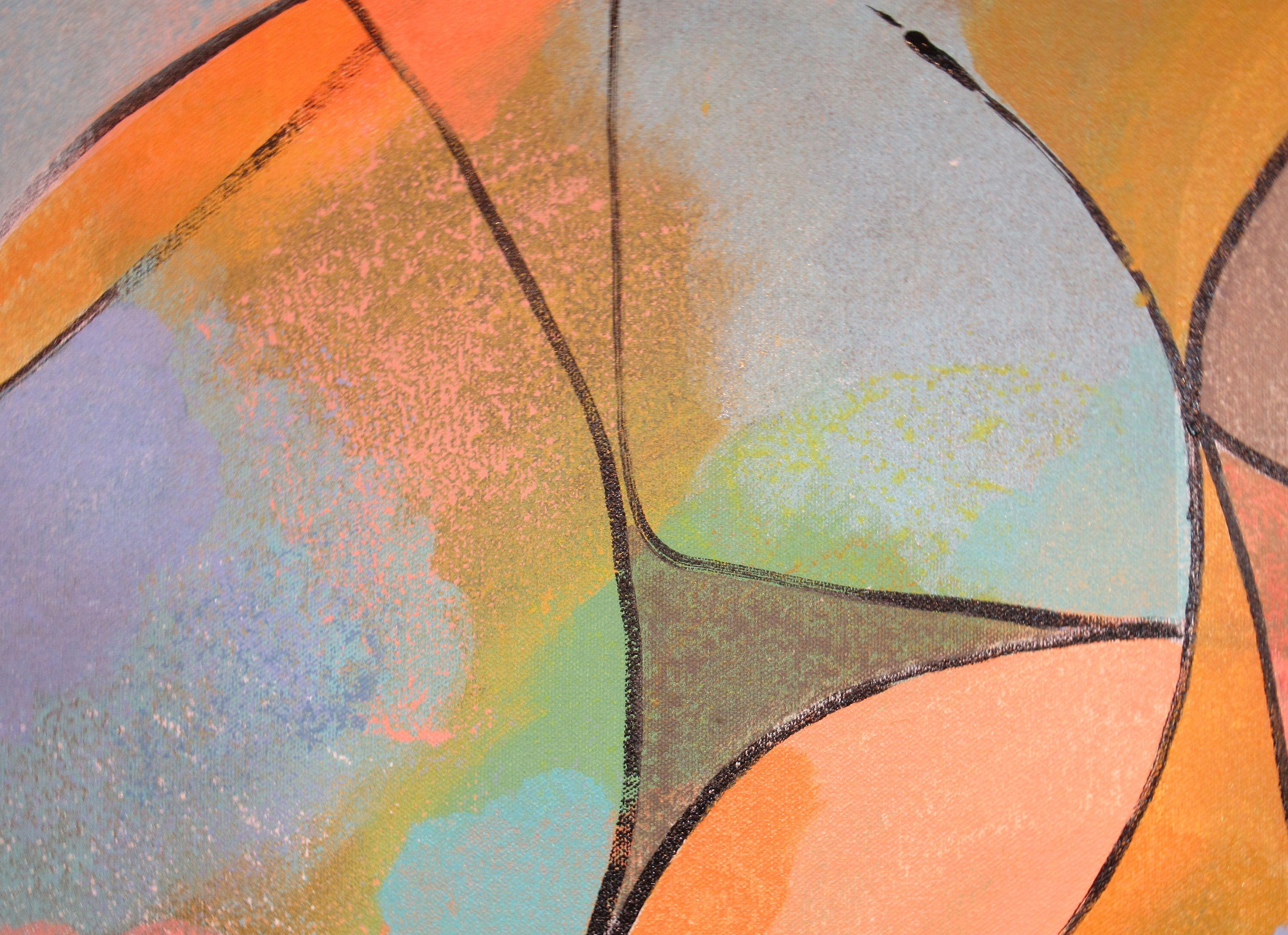 Razones para estar alegre, Pintura, Acrílico sobre lienzo - Painting Abstracto de Hal Mayforth