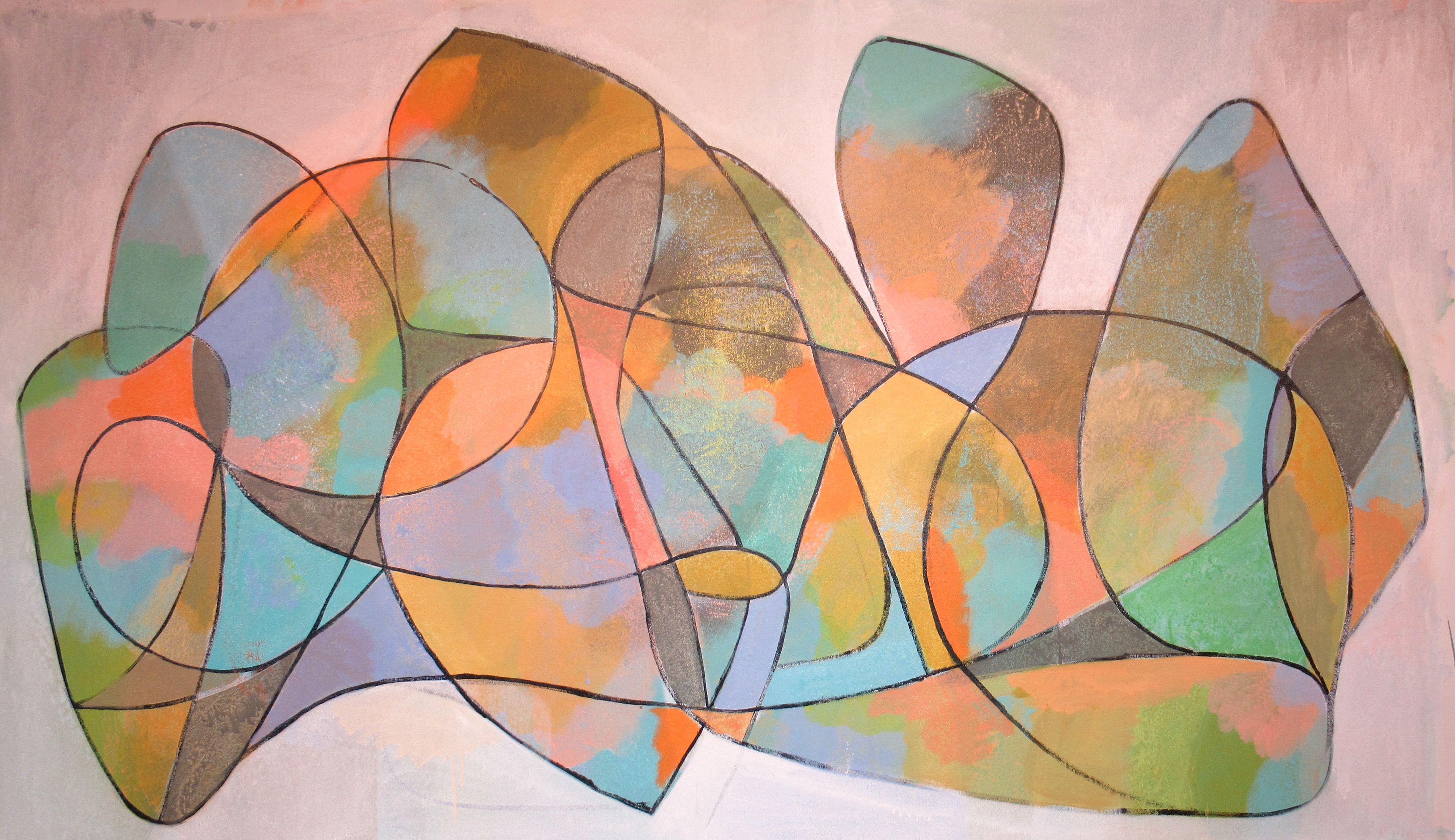 Abstract Painting de Hal Mayforth - Razones para estar alegre, Pintura, Acrílico sobre lienzo