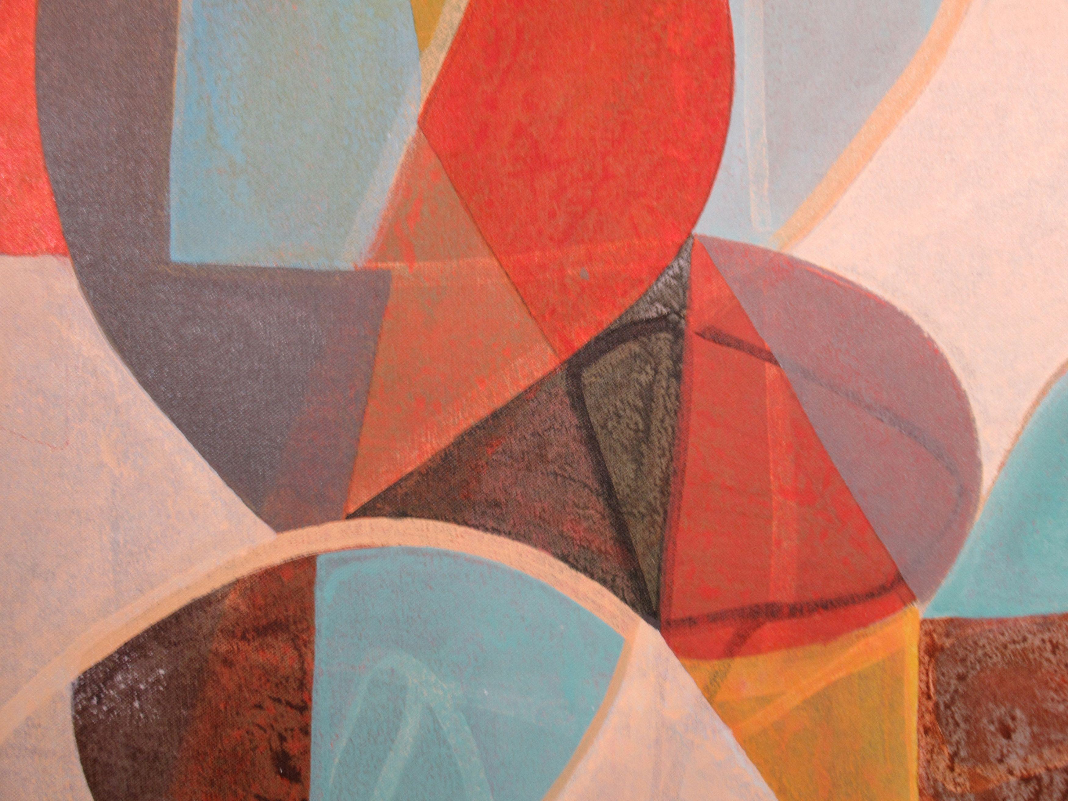 Red Robin, Pittura, Acrilico su tela - Abstract Painting Marrone di Hal Mayforth
