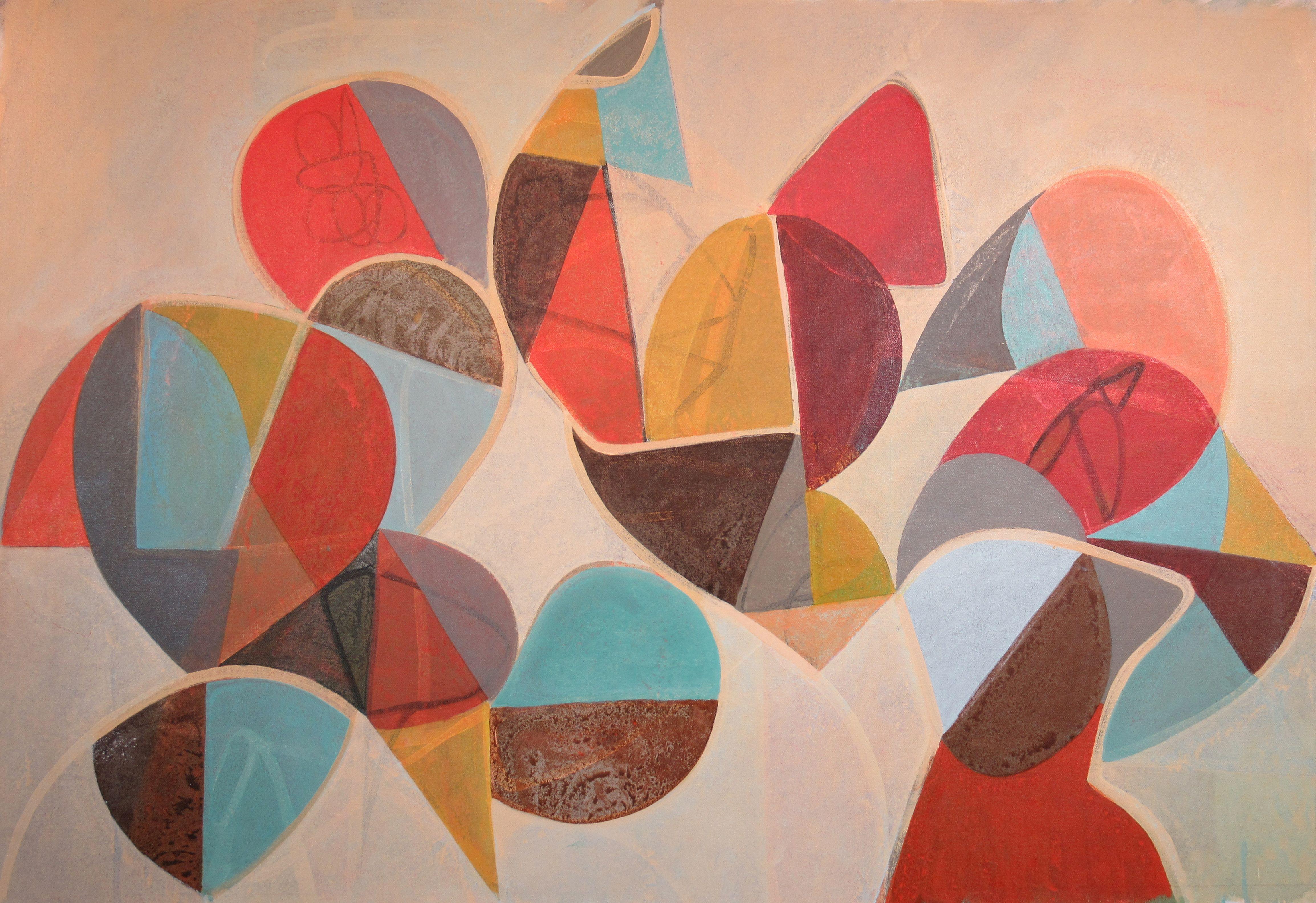 Abstract Painting di Hal Mayforth - Red Robin, Pittura, Acrilico su tela