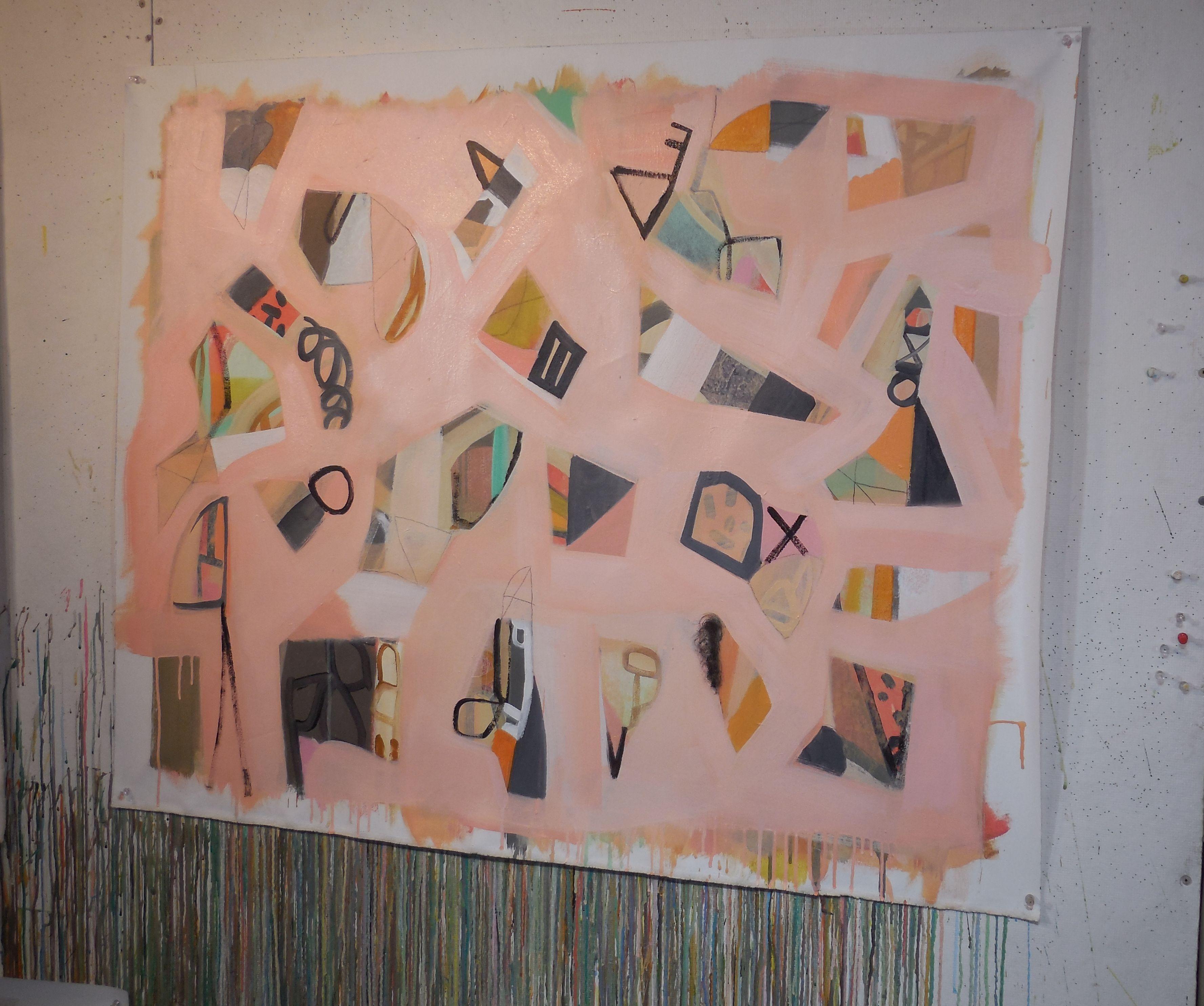 Ruckus, Pittura, Acrilico su tela - Painting di Hal Mayforth