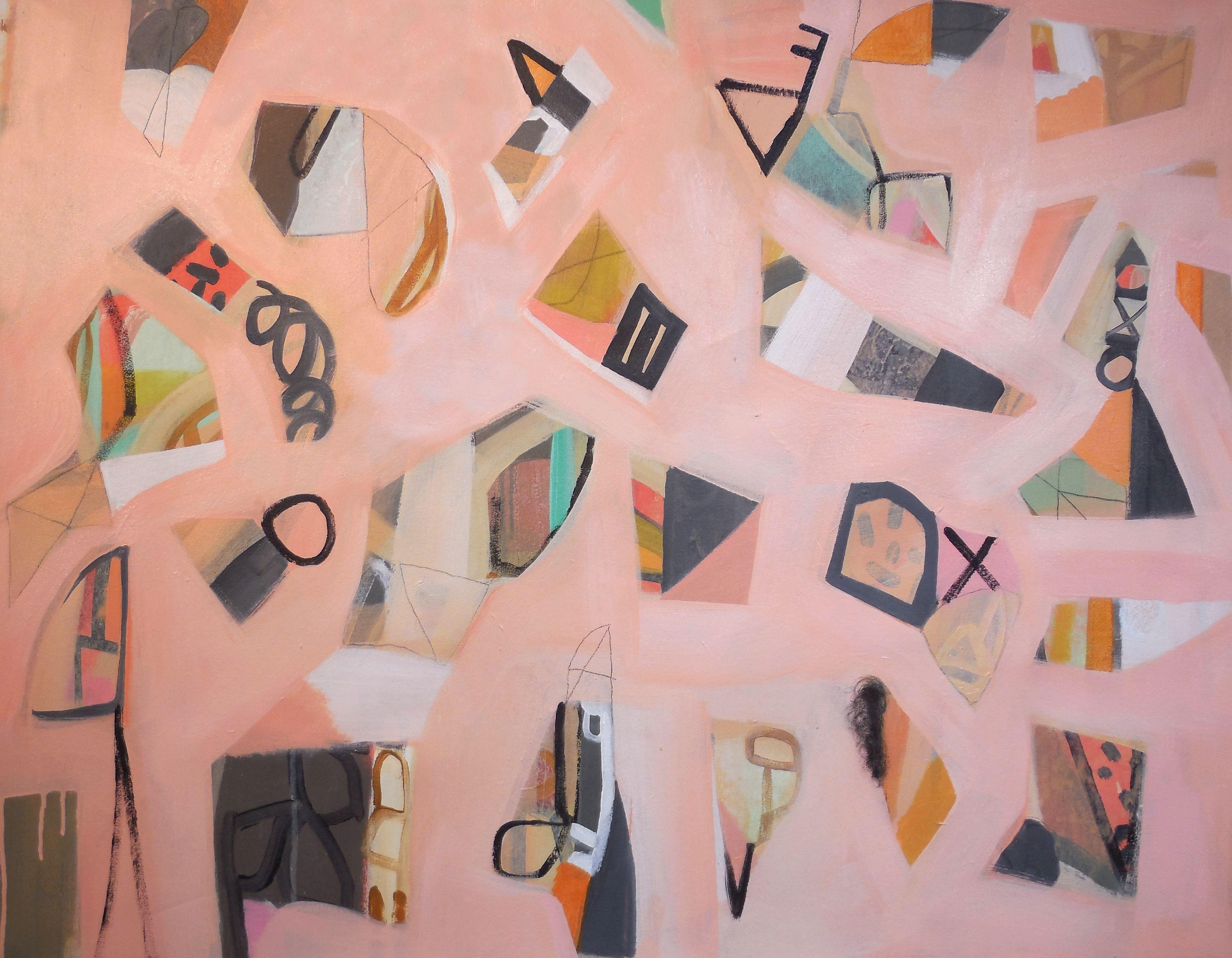 Abstract Painting di Hal Mayforth - Ruckus, Pittura, Acrilico su tela