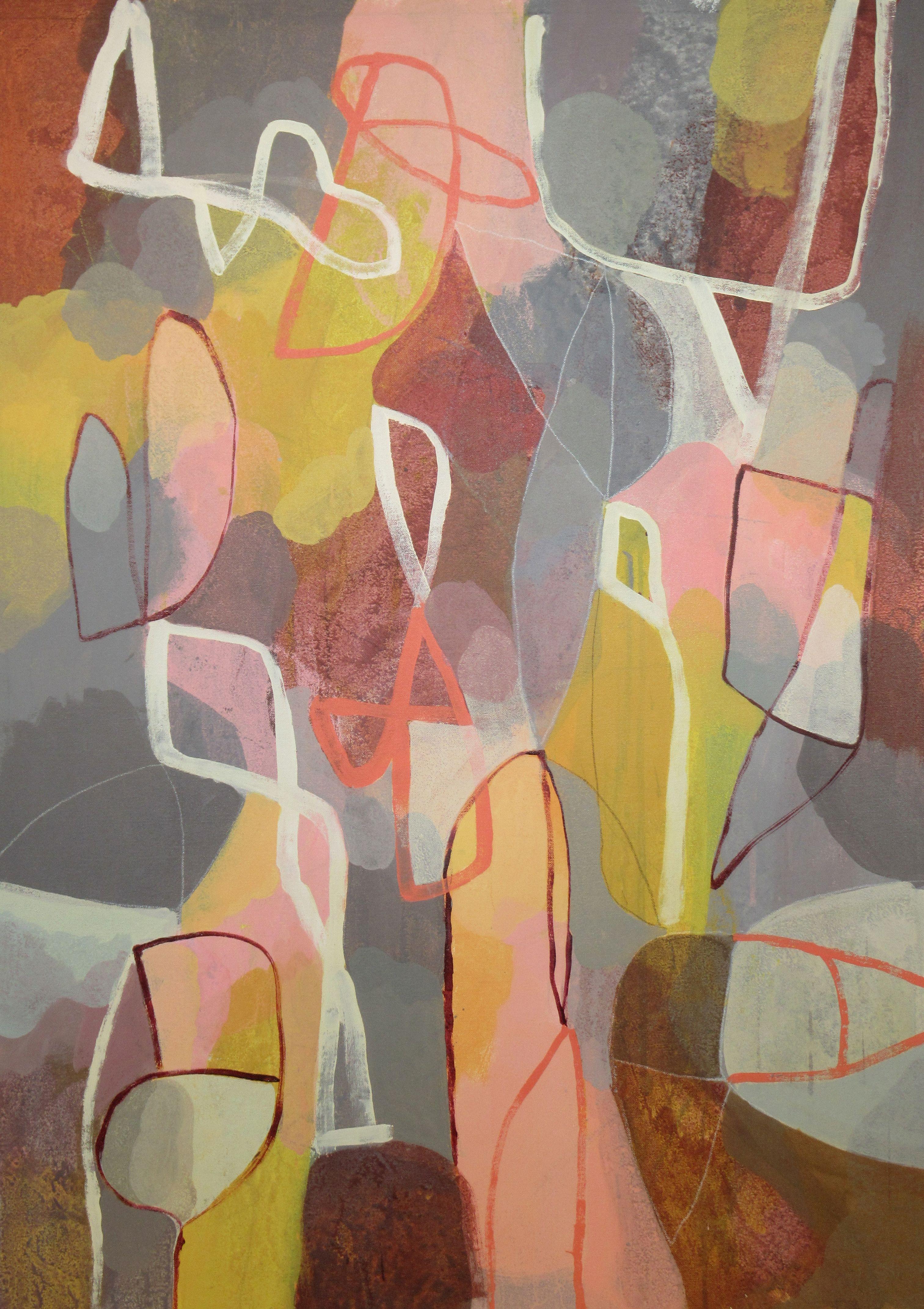 Hal Mayforth Abstract Painting - Secret Message, Painting, Acrylic on Canvas