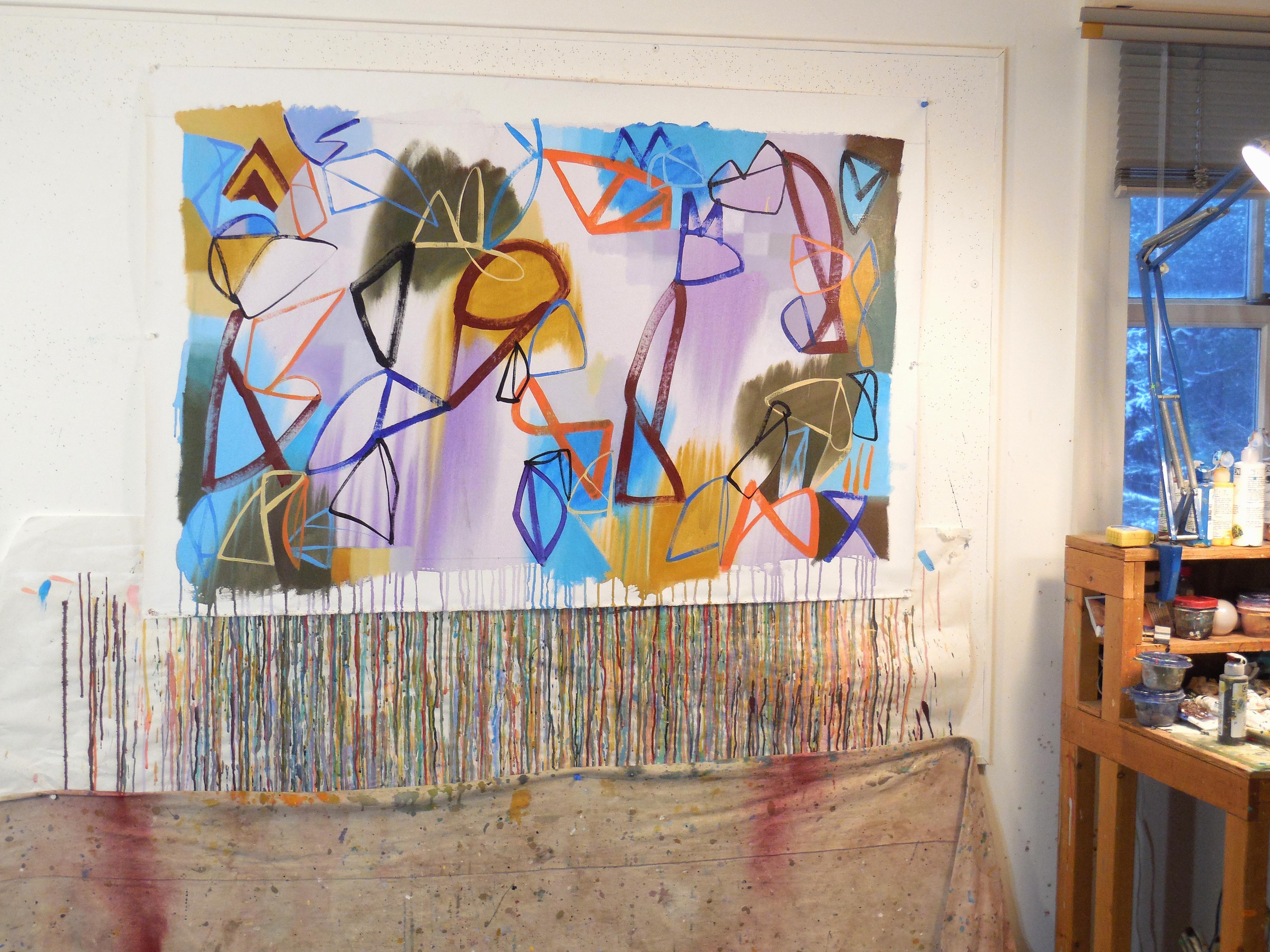 Scirocco, Pittura, Acrilico su tela - Painting di Hal Mayforth