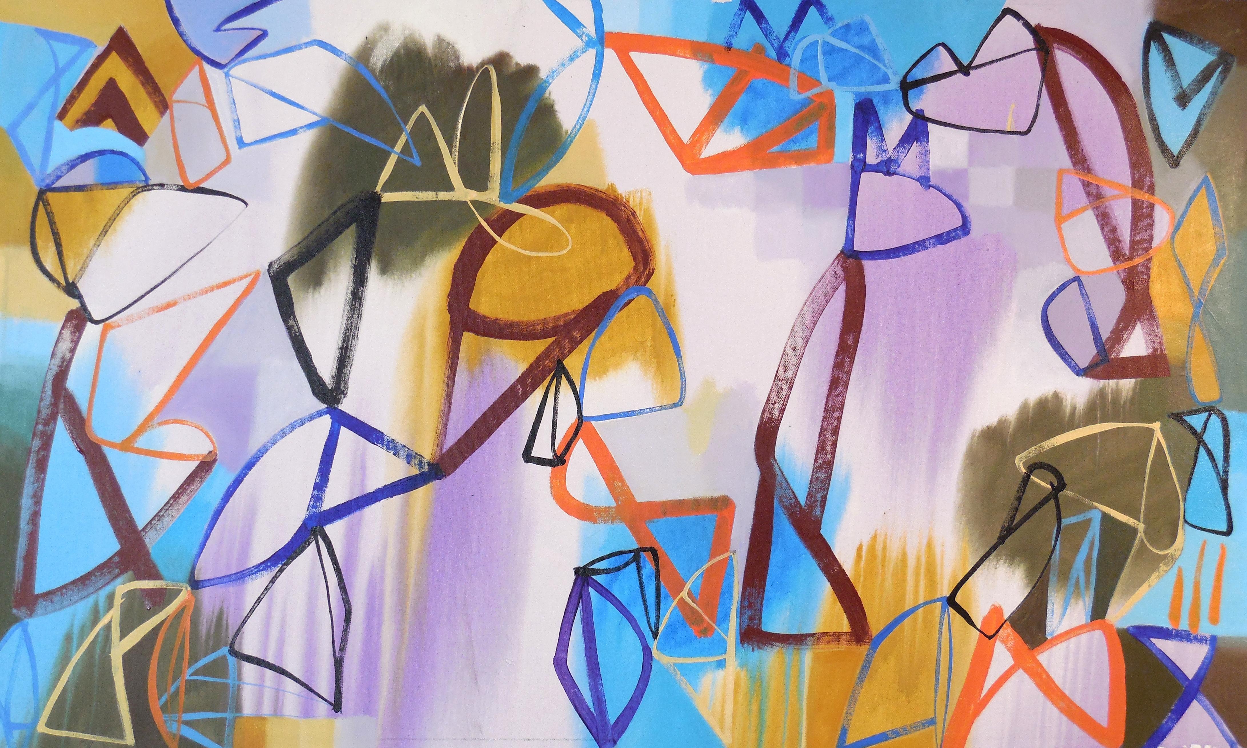 Abstract Painting di Hal Mayforth - Scirocco, Pittura, Acrilico su tela