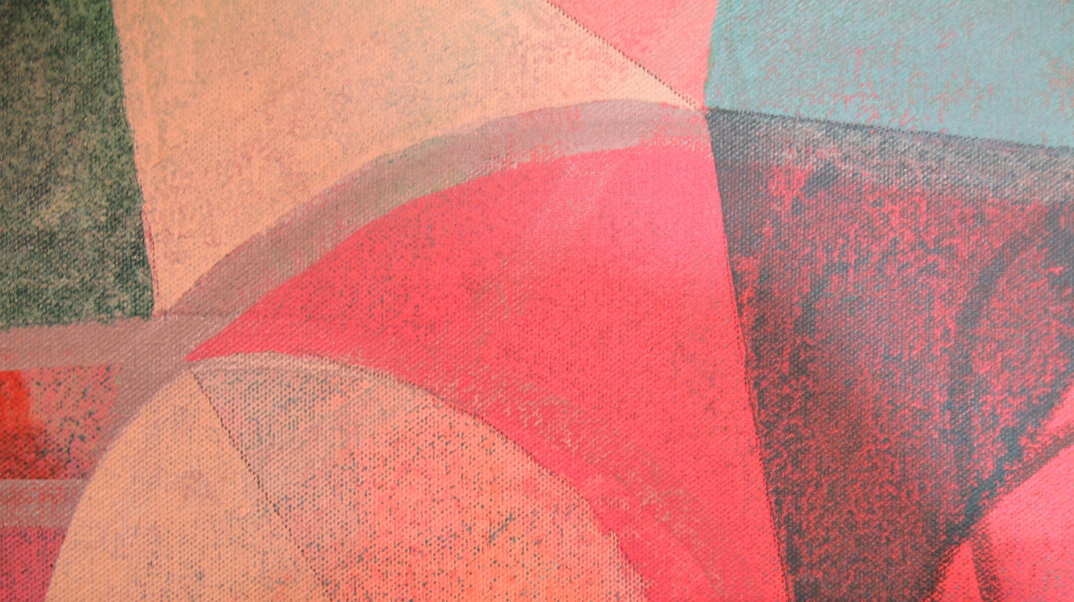 Soft Landing, Painting, Acrylic on Canvas - Brown Abstract Painting by Hal Mayforth