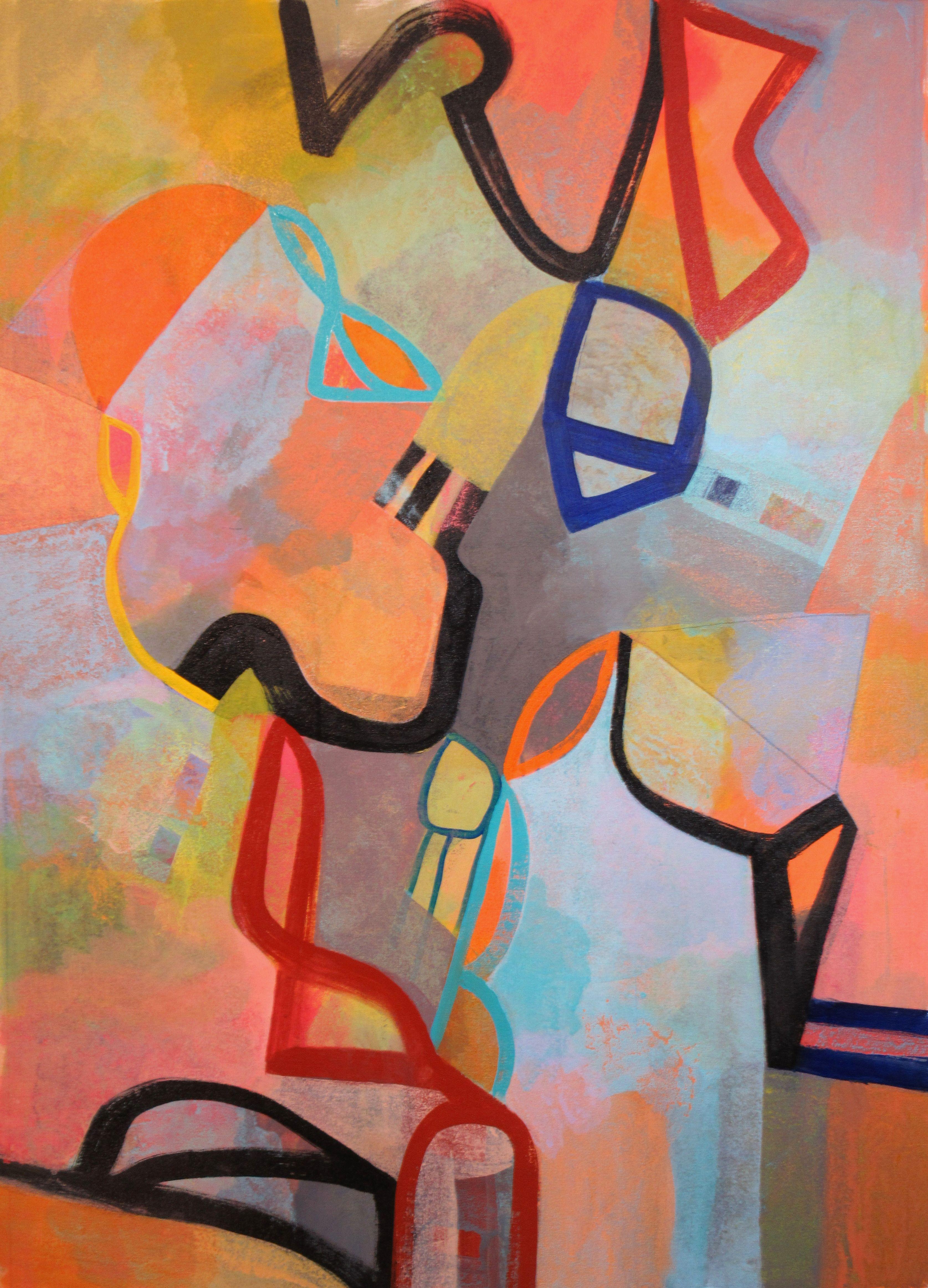 Hal Mayforth Abstract Painting - Speaking in Tongues, Painting, Acrylic on Canvas