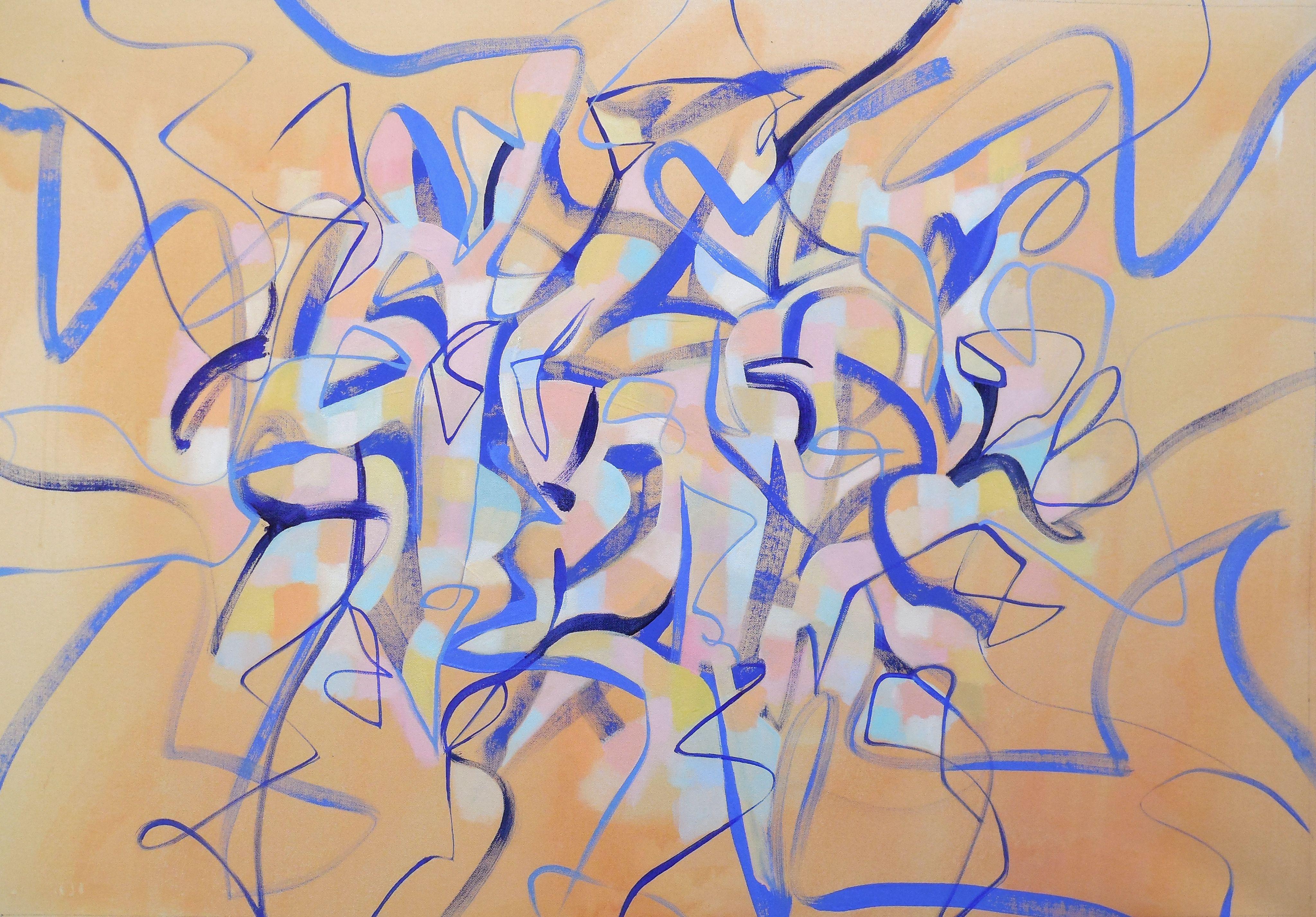 Hal Mayforth Squash Blossom, Painting, Acrylic on Canvas For Sale at