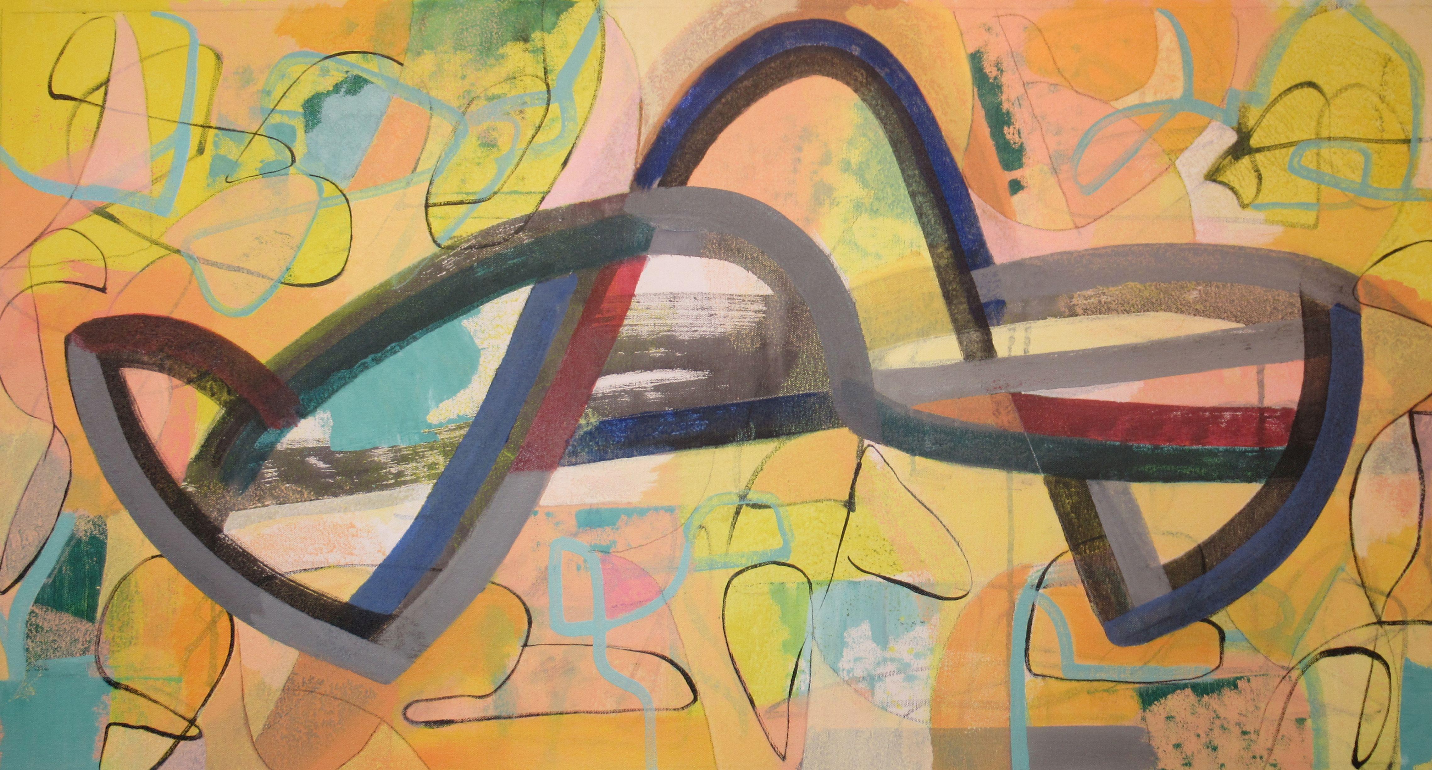 Hal Mayforth Abstract Painting - Stamp of Approval, Painting, Acrylic on Canvas