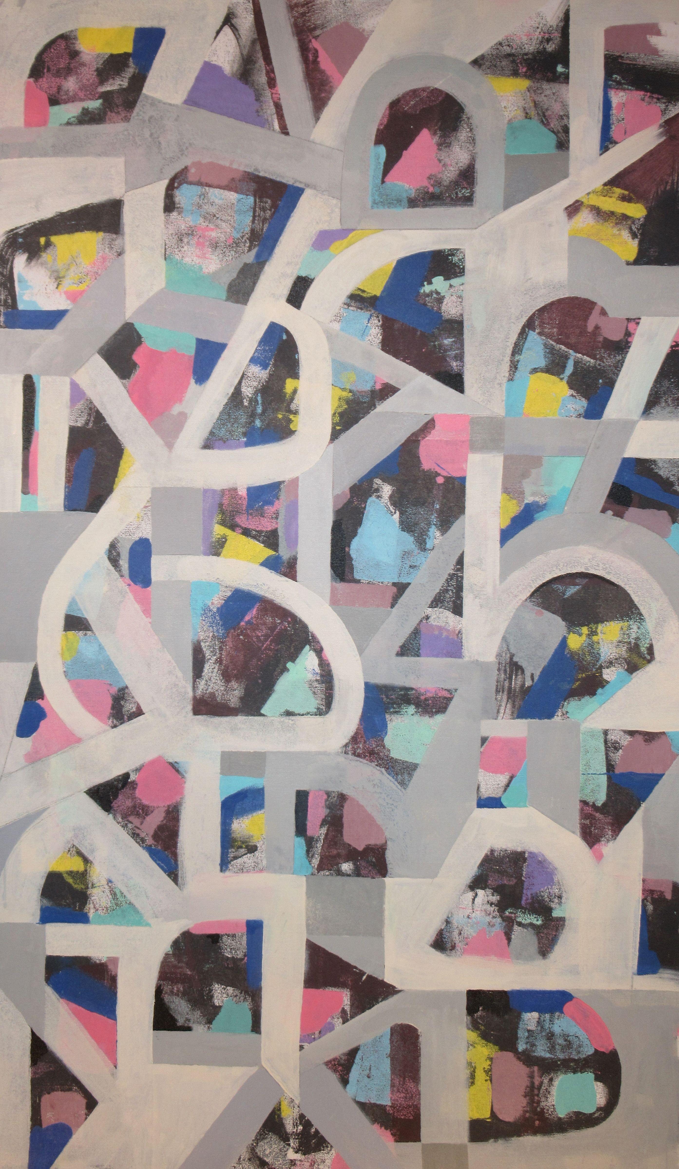 Hal Mayforth Abstract Painting - Streamliner, Painting, Acrylic on Canvas