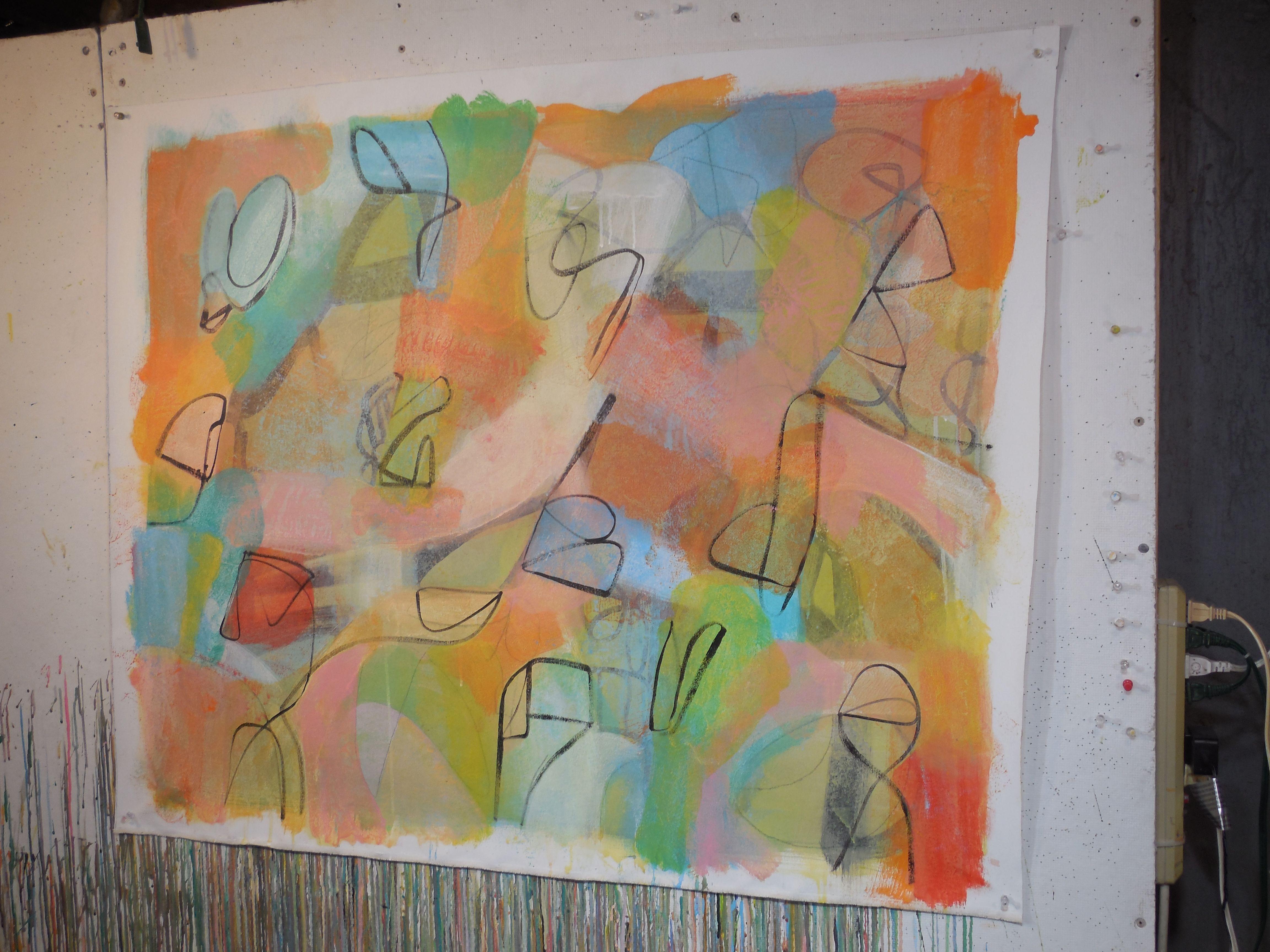 Mandarina, Pintura, Acrílico sobre lienzo - Painting de Hal Mayforth