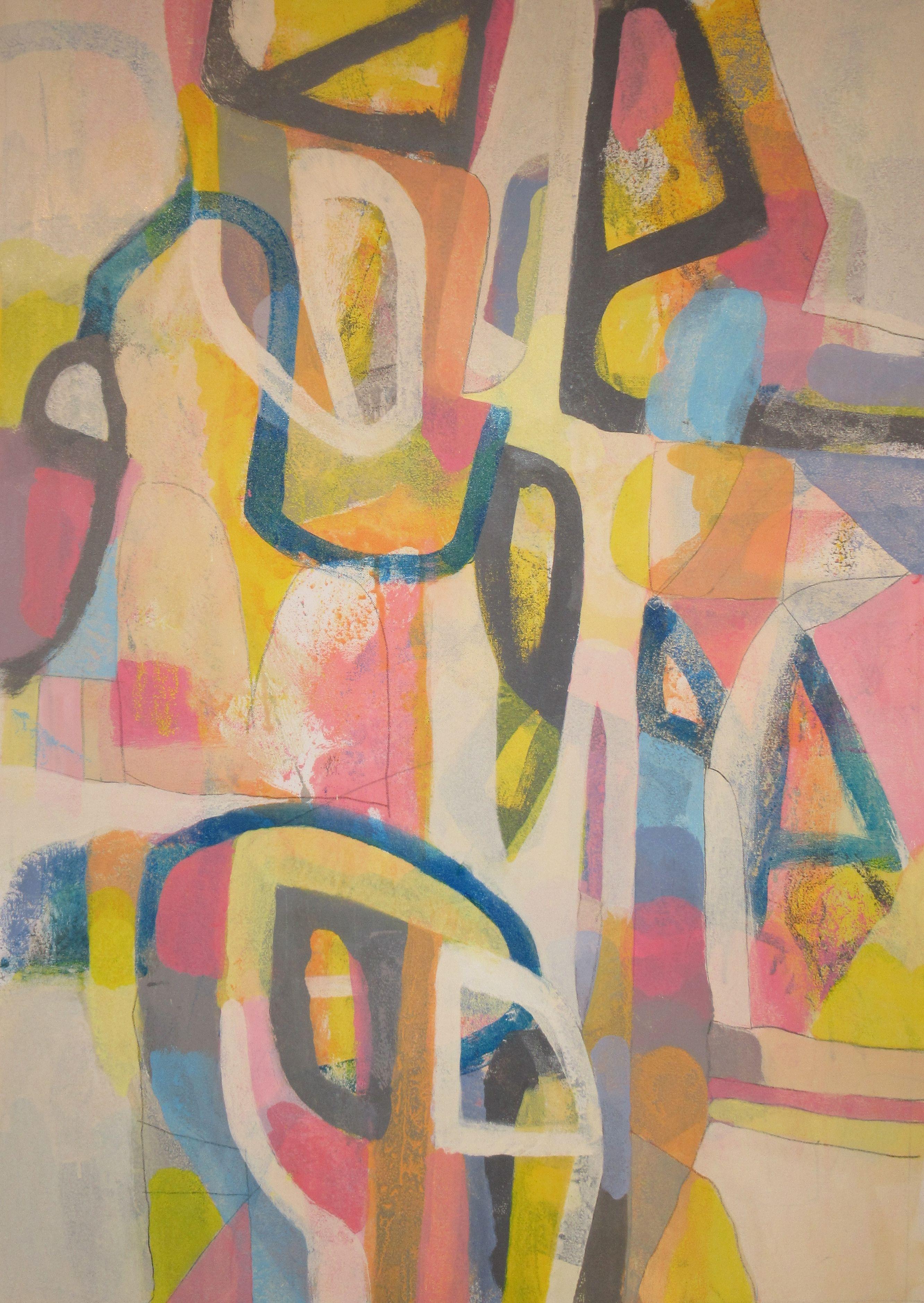 Abstract Painting Hal Mayforth - La pointe de l'espièglerie, peinture, acrylique sur toile