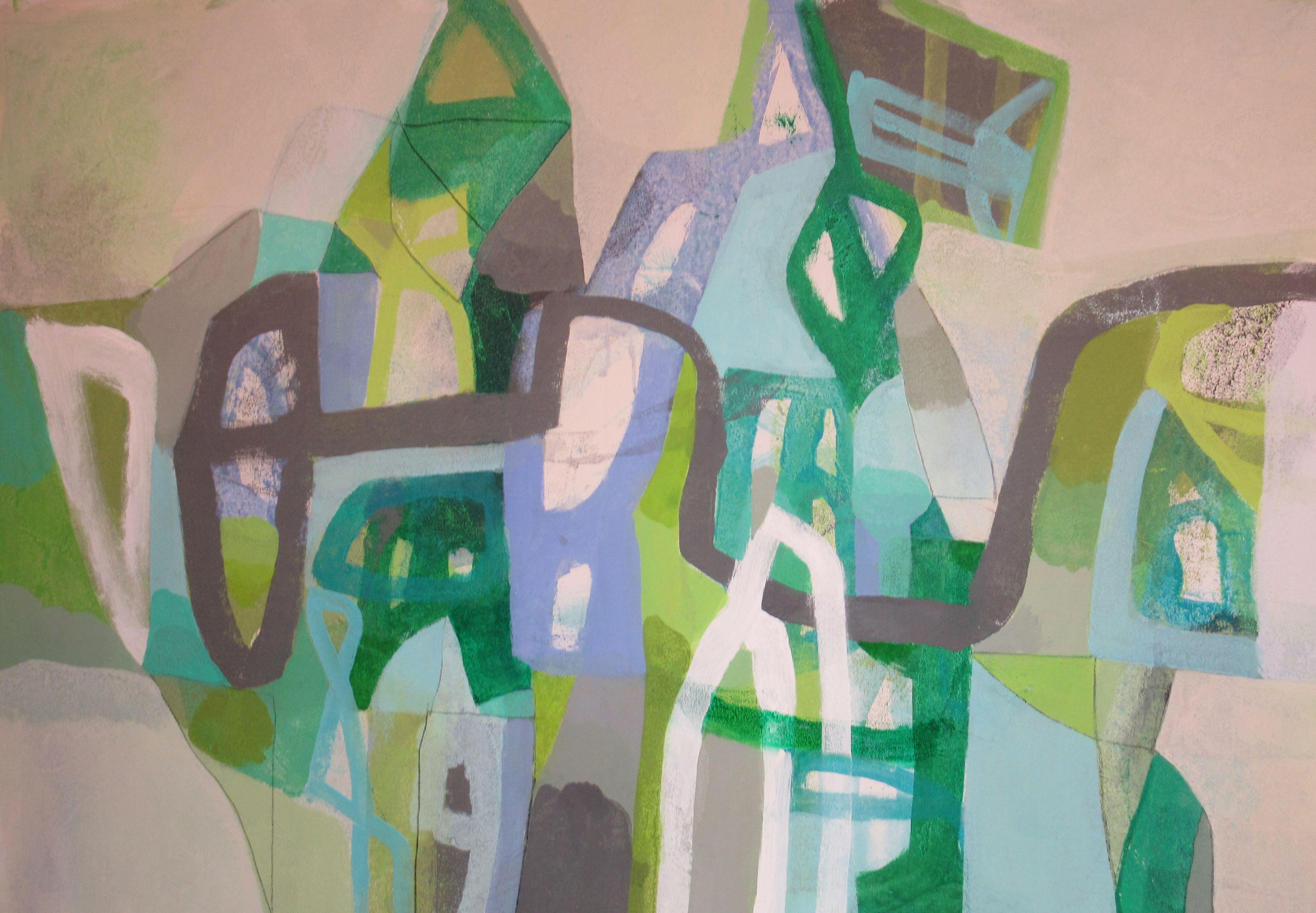 Hal Mayforth Abstract Painting - The Path Forward, Painting, Acrylic on Canvas