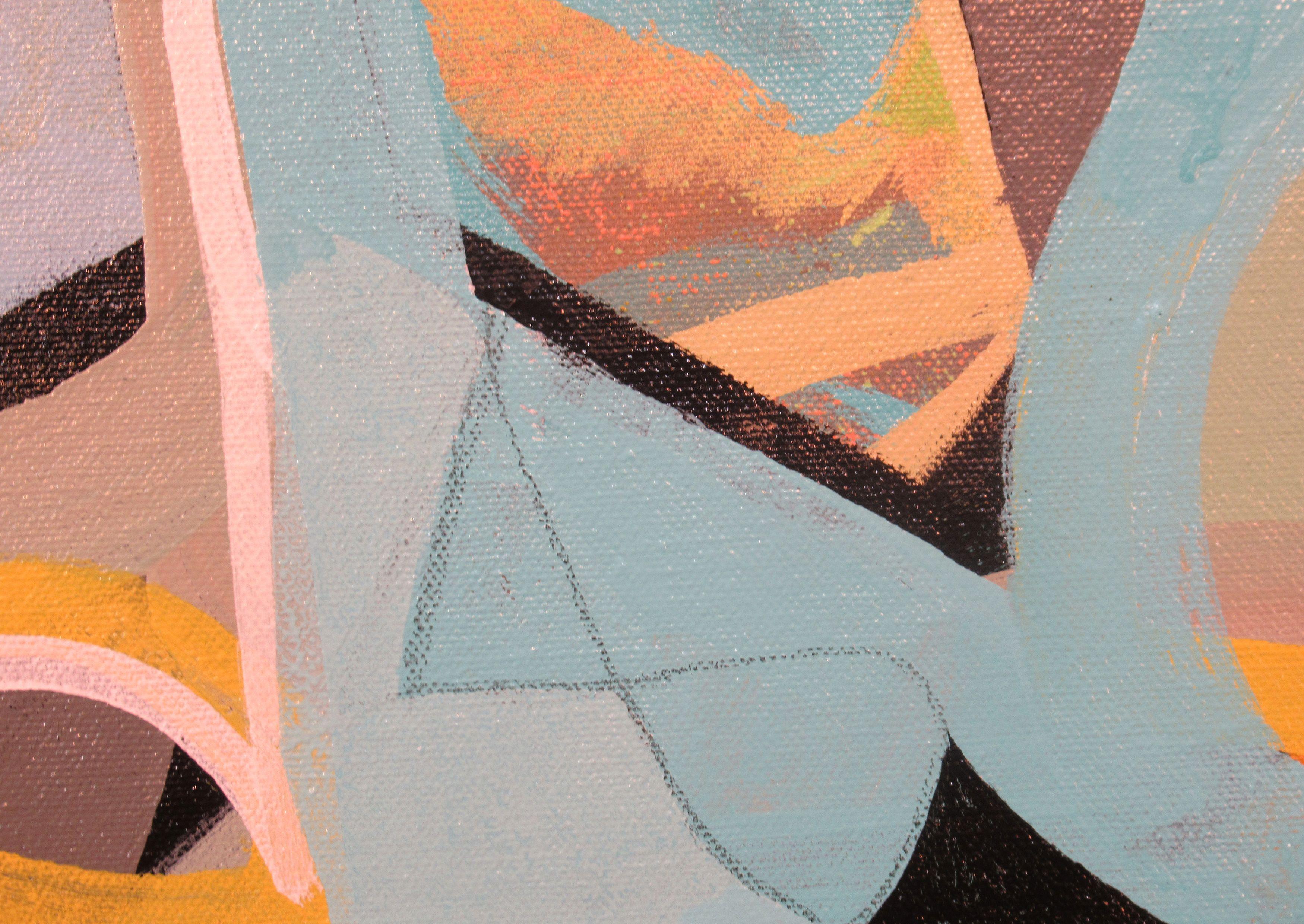 The Plot Thickens, Painting, Acrylic on Canvas - Brown Abstract Painting by Hal Mayforth