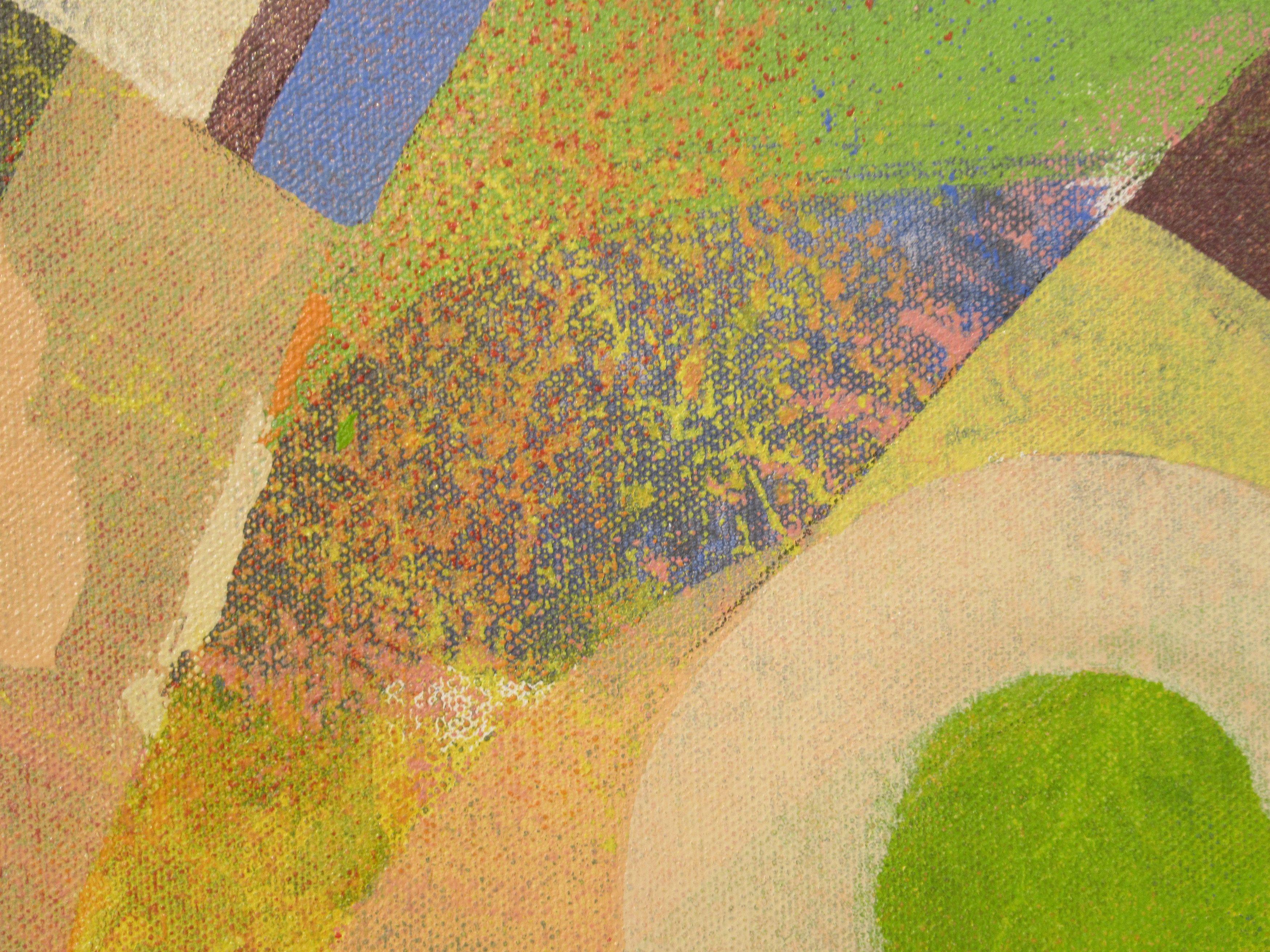 El secreto está fuera, Pintura, Acrílico sobre lienzo - Abstract Painting Marrón de Hal Mayforth