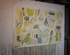 Están ocupados en el patio trasero, Pintura, Acrílico sobre lienzo