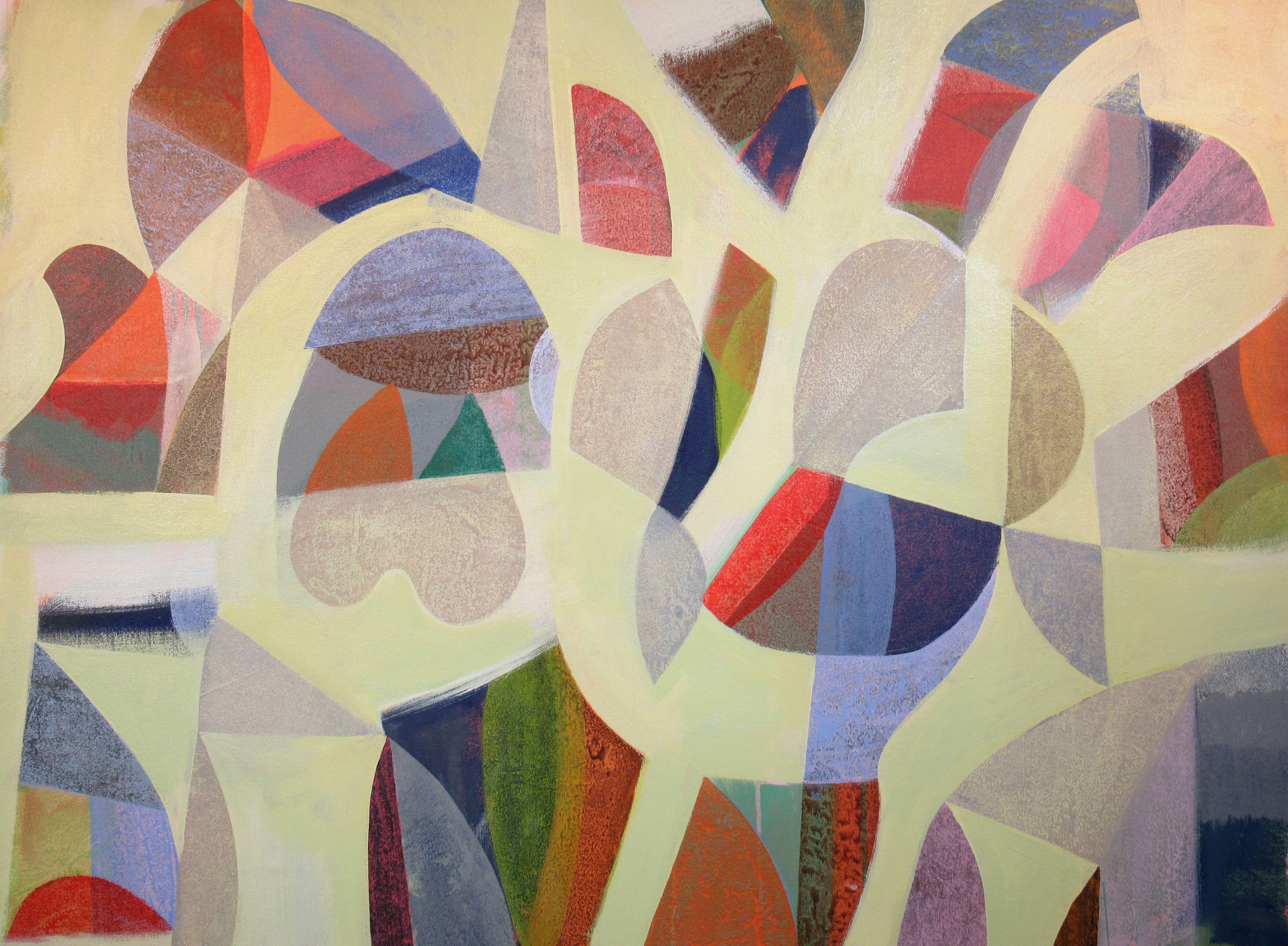 Abstract Painting di Hal Mayforth - Up & Up Periscope, Pittura, Acrilico su tela
