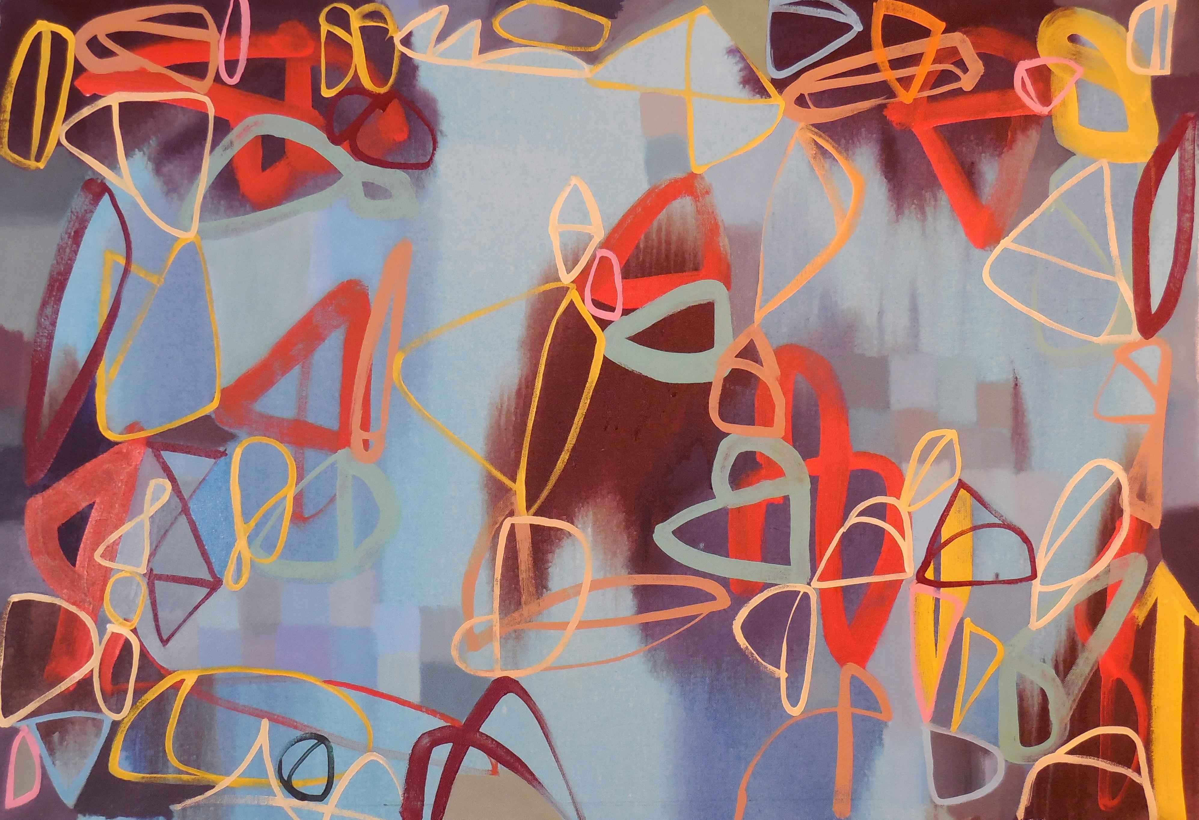 Abstract Painting di Hal Mayforth - Vade Mecum, Pittura, Acrilico su tela