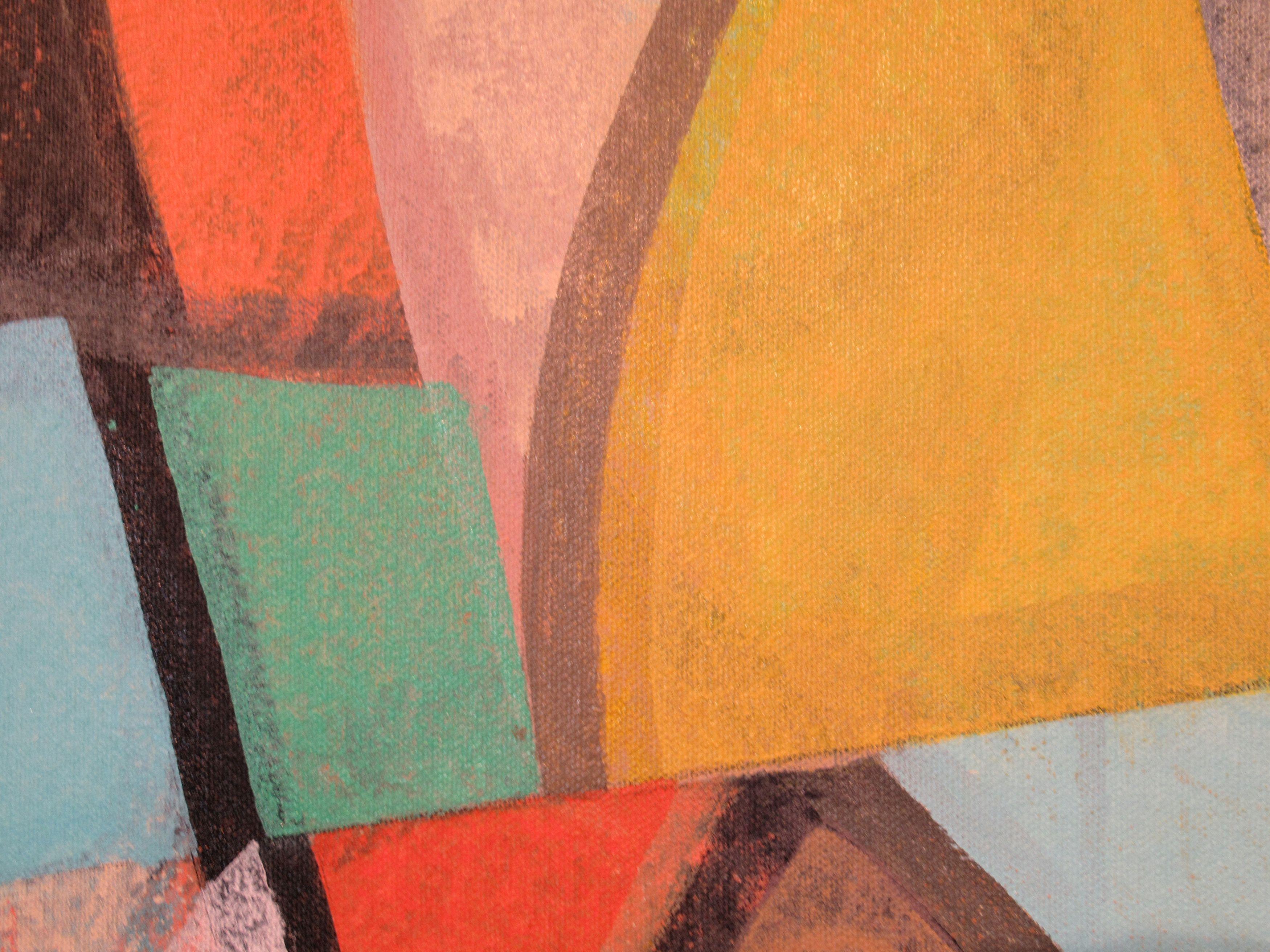 Vincent Flats, Pintura, Acrílico sobre lienzo - Abstract Painting Marrón de Hal Mayforth
