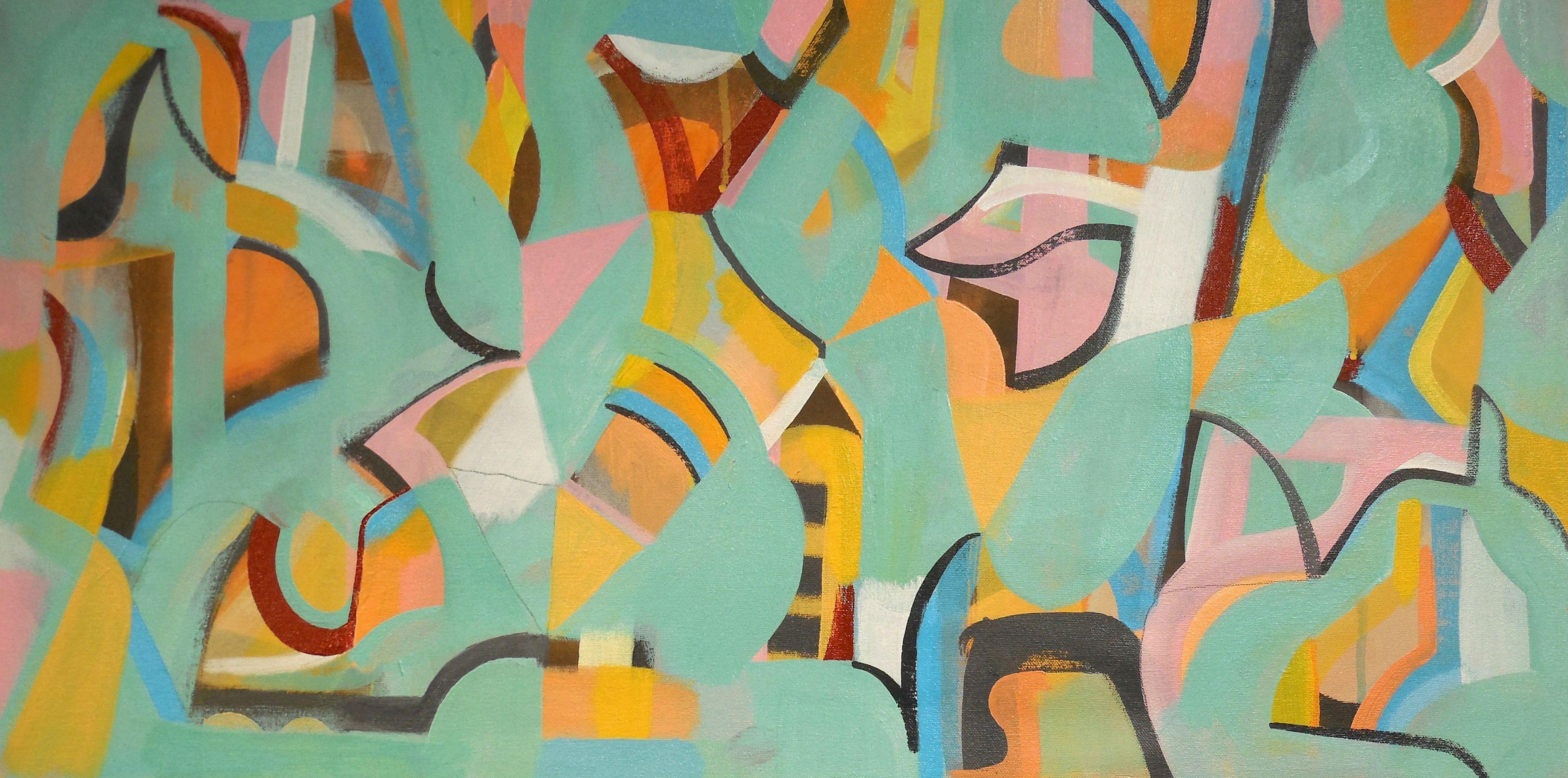 Abstract Painting di Hal Mayforth - Vortice, Pittura, Acrilico su tela