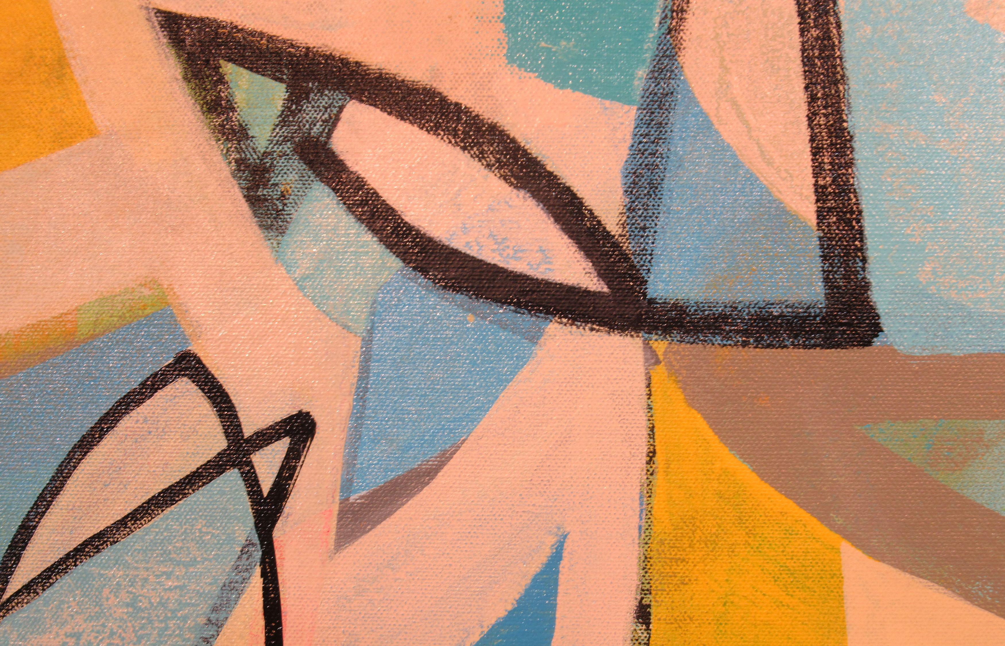 Whiz Kid, Pintura, Acrílico sobre lienzo - Painting Abstracto de Hal Mayforth