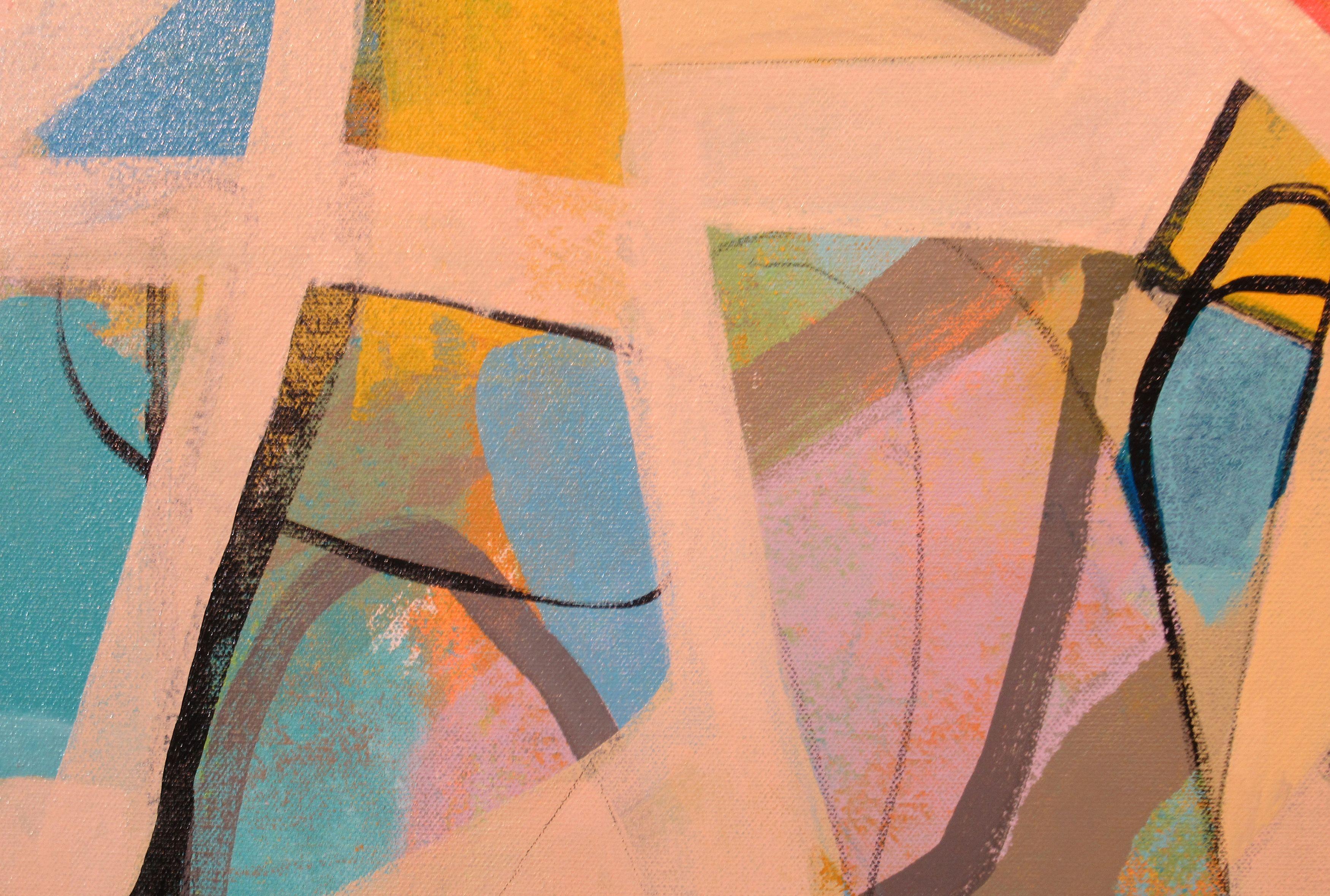 Whiz Kid, Pintura, Acrílico sobre lienzo - Abstract Painting Marrón de Hal Mayforth