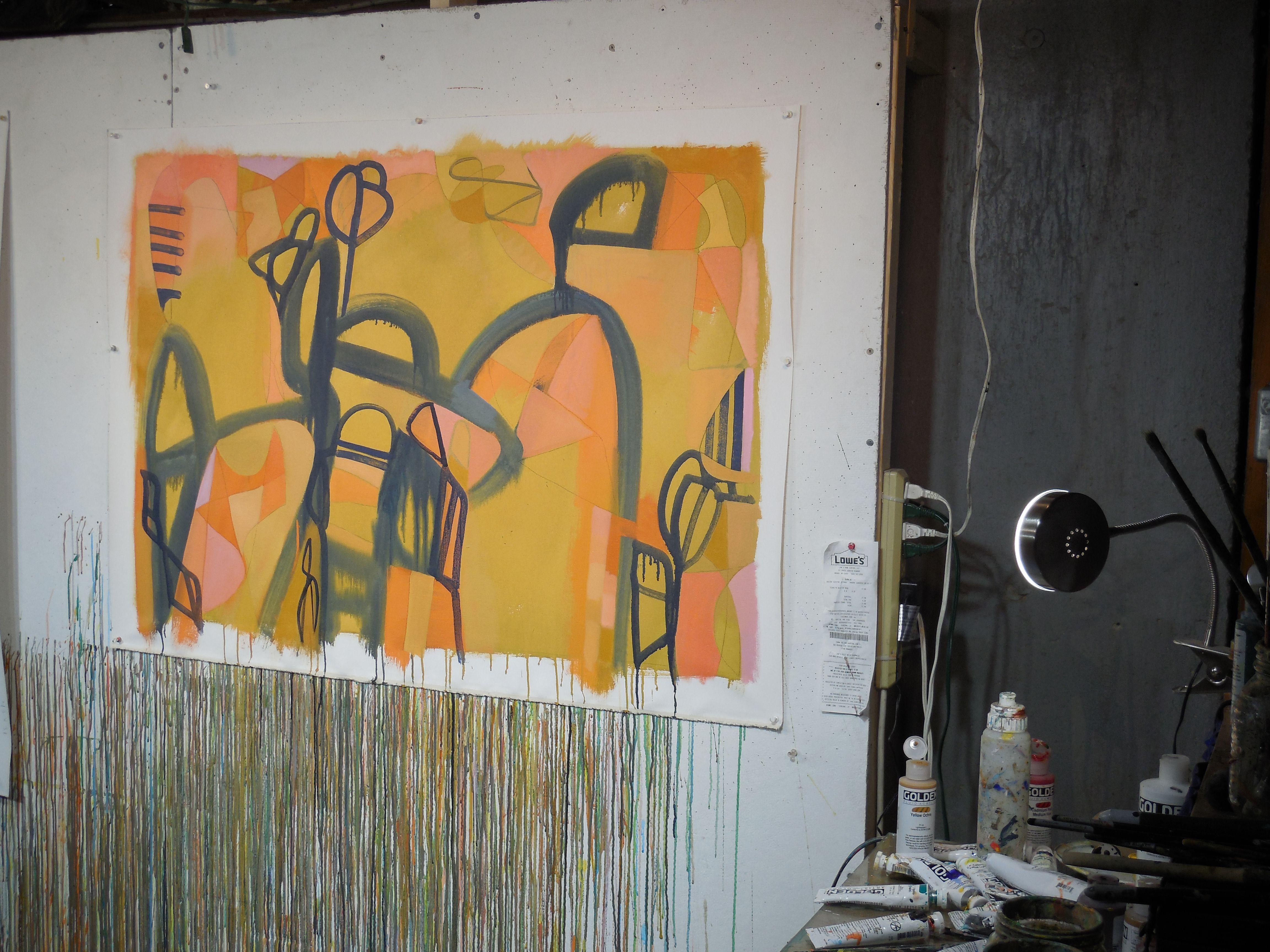 Whoville, Pittura, Acrilico su tela - Painting di Hal Mayforth