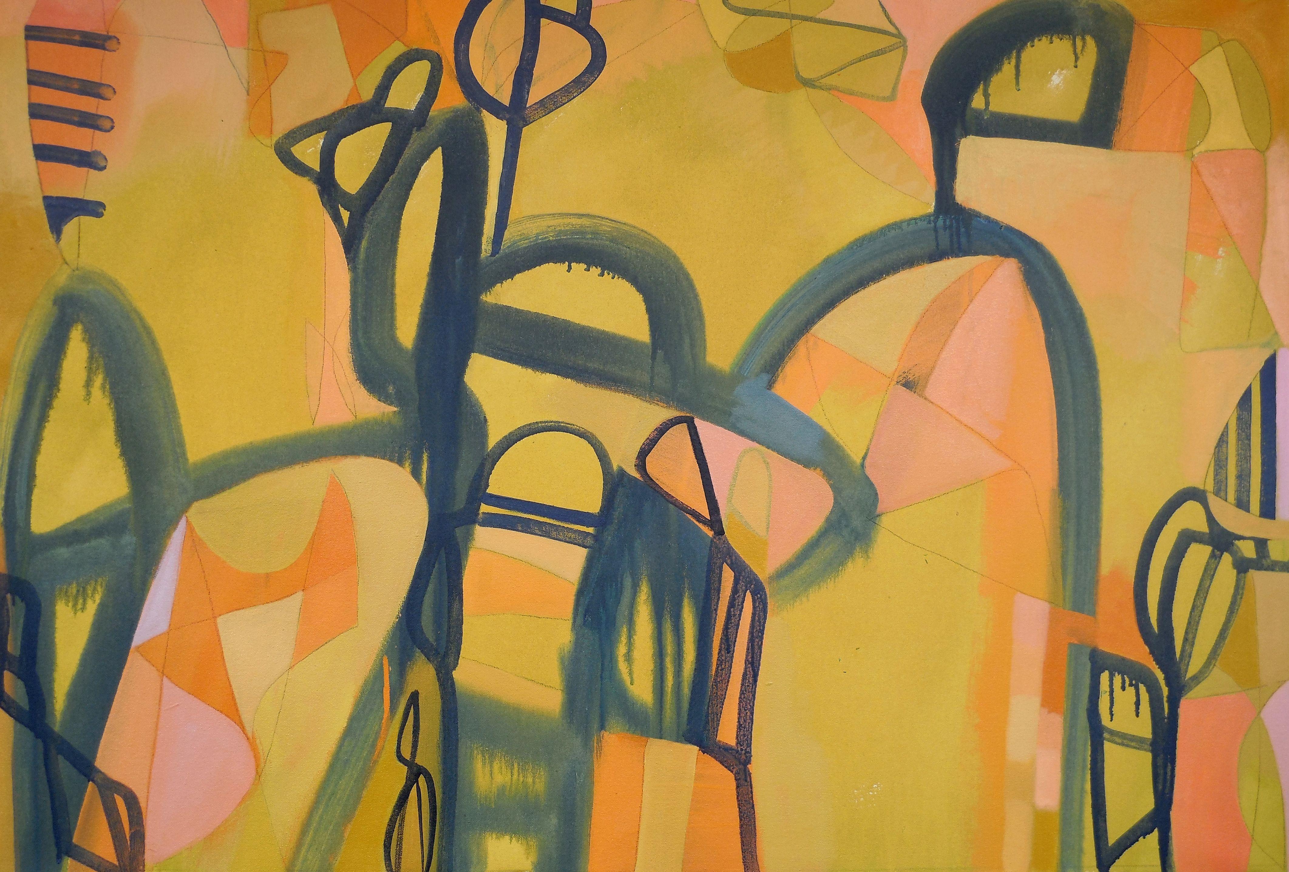 Abstract Painting di Hal Mayforth - Whoville, Pittura, Acrilico su tela