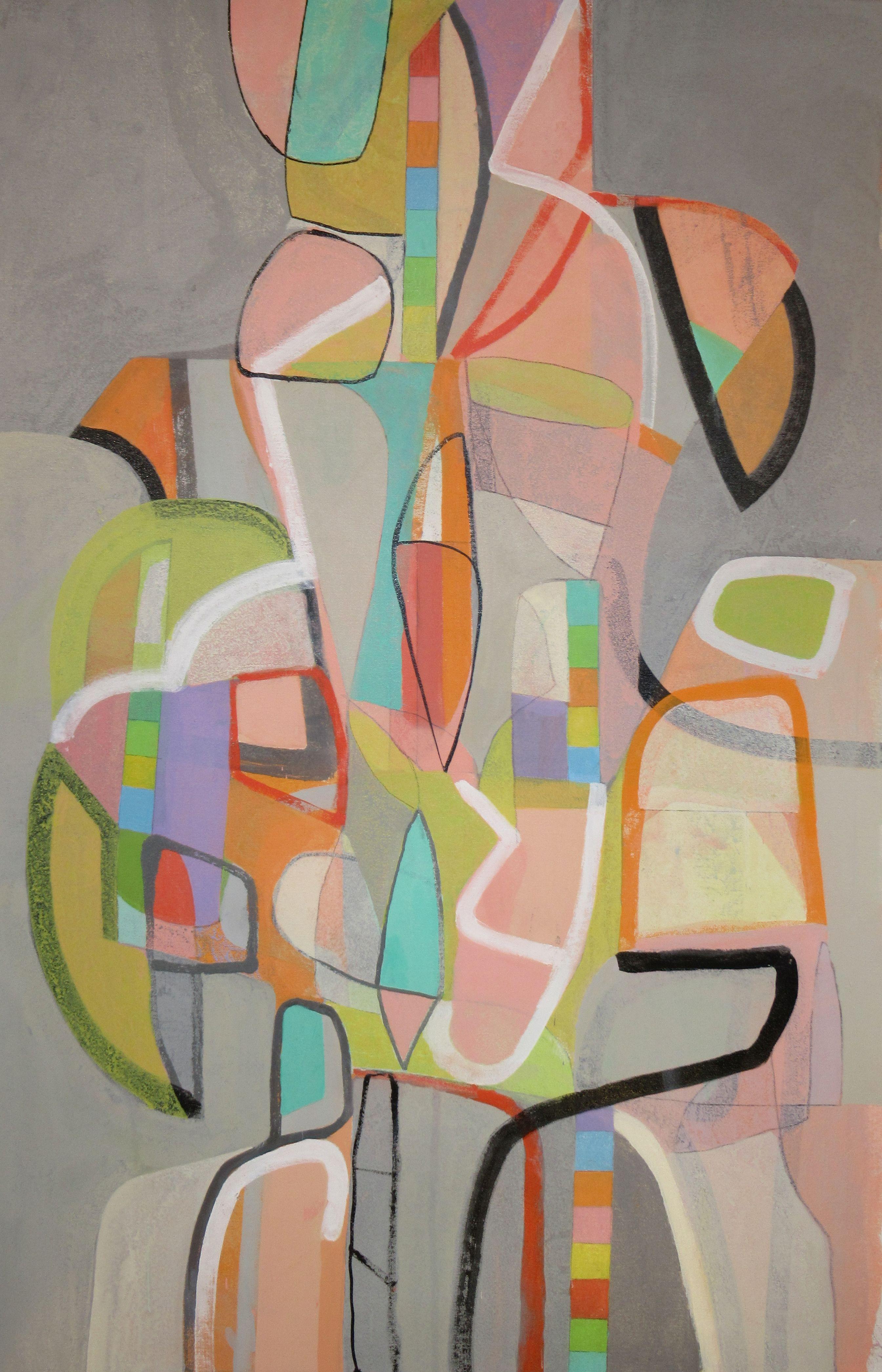 Abstract Painting Hal Mayforth - Pourquoi vous inquiéter, peinture, acrylique sur toile